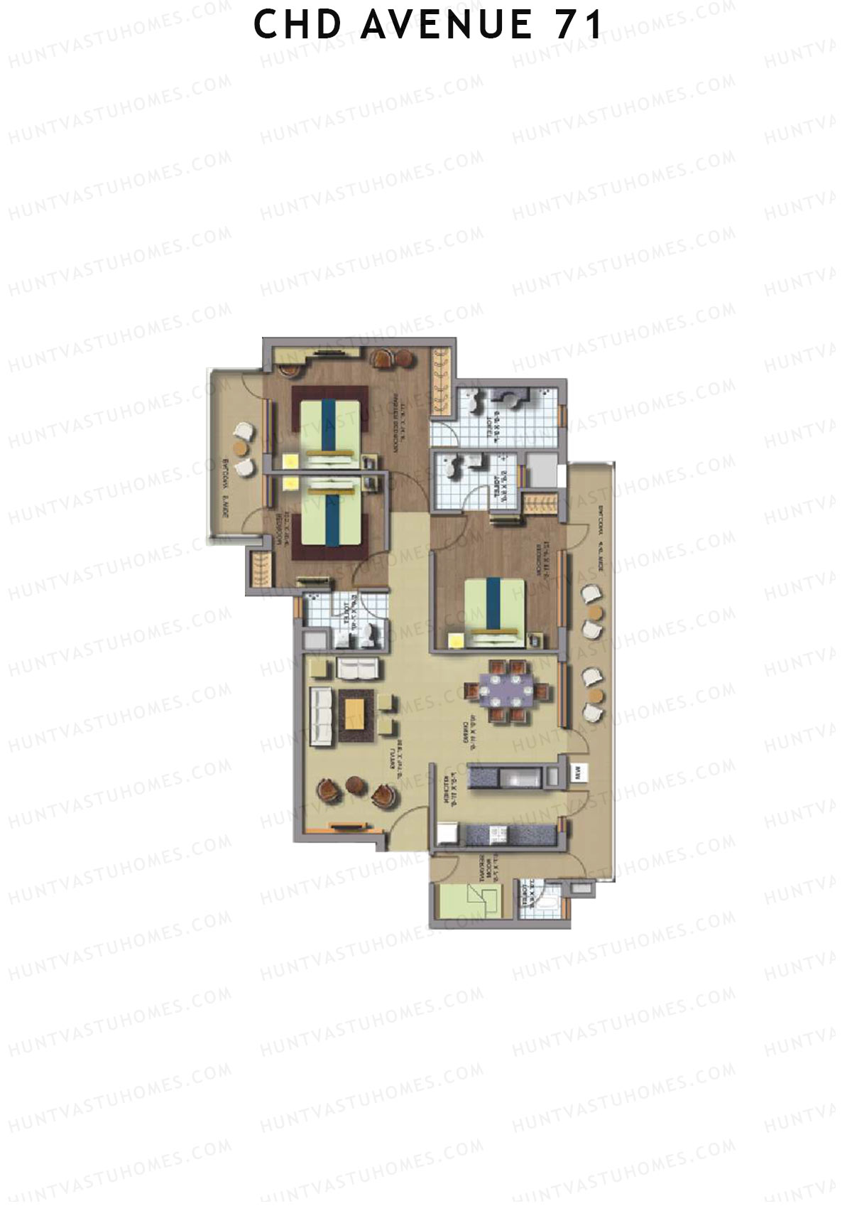 CHD Avenue 71 Tower 11 Unit 4 Floor Plan