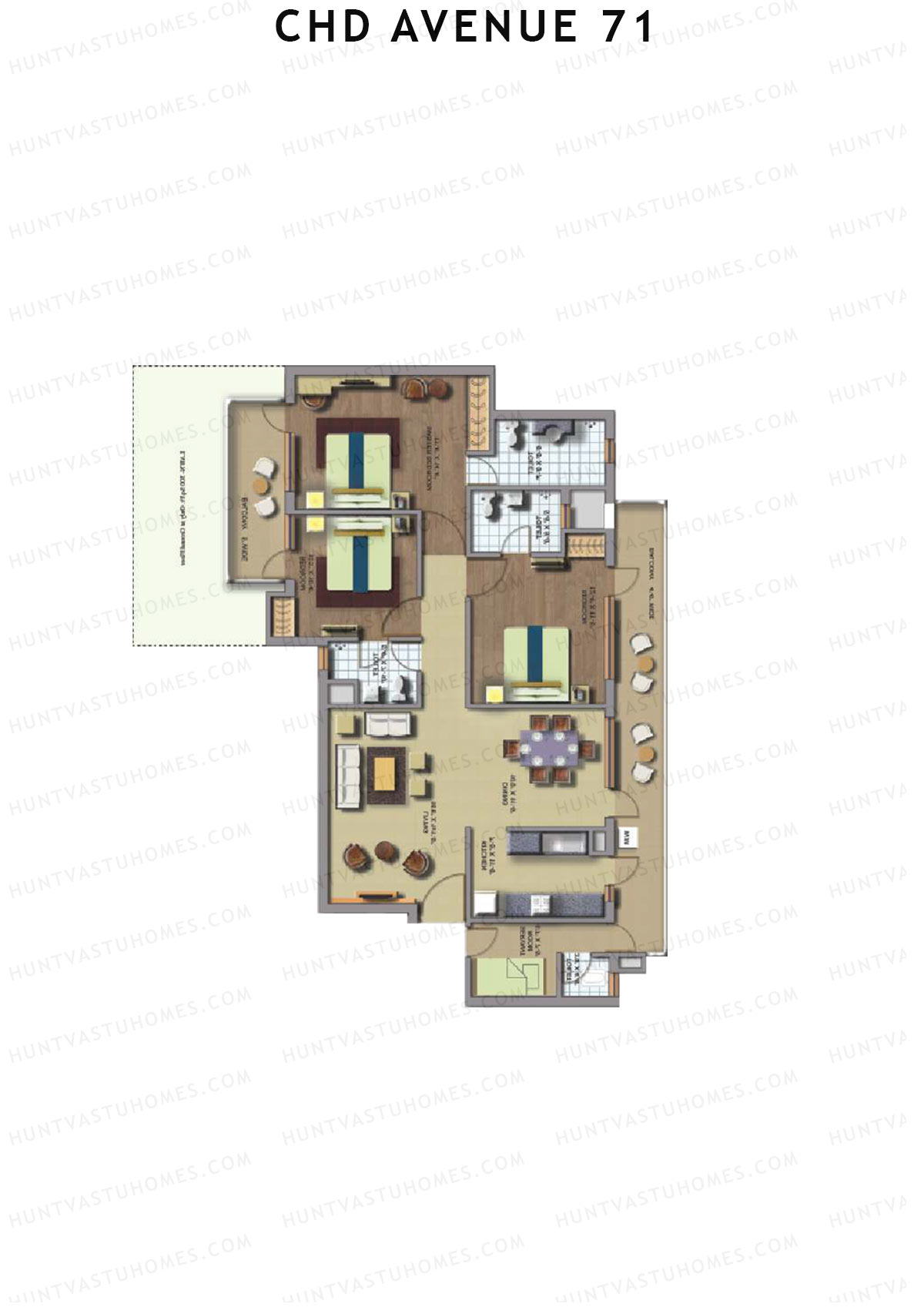 CHD Avenue 71 Tower 11 Unit 4 Floor Plan