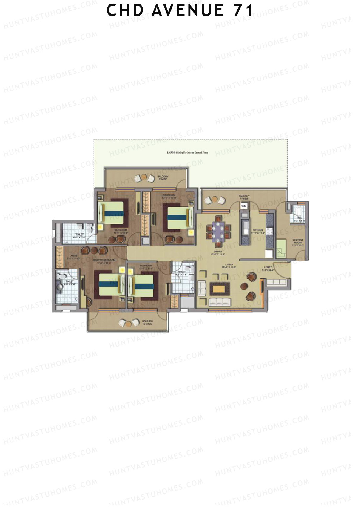 CHD Avenue 71 Tower 12 Unit 1 Floor Plan
