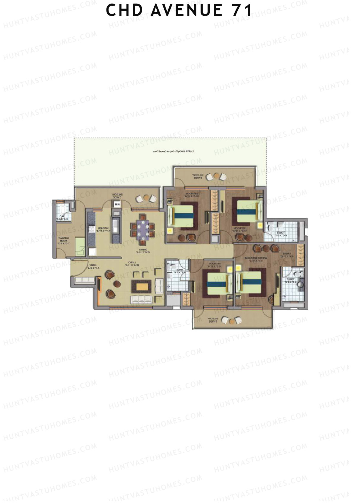 CHD Avenue 71 Tower 12 Unit 2 Floor Plan