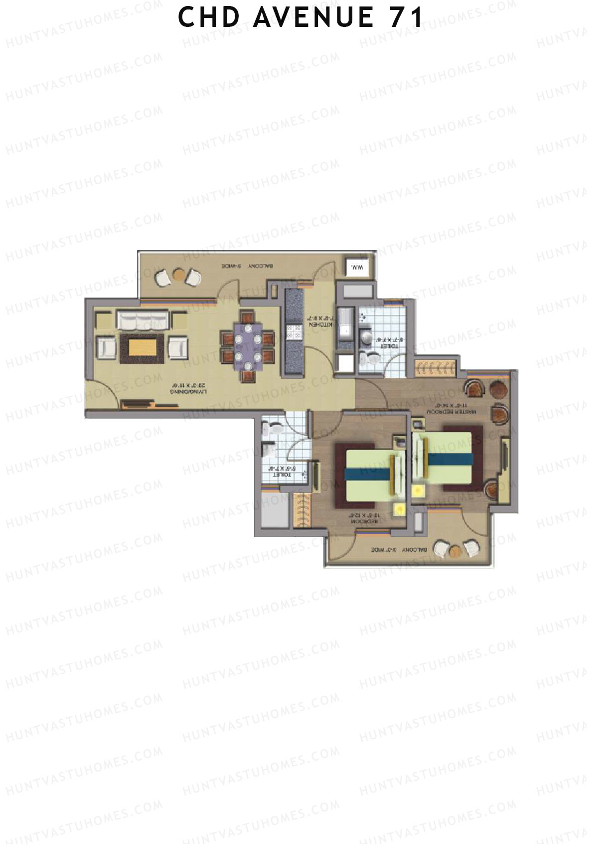 CHD Avenue 71 Tower 14 Unit 1 Floor Plan