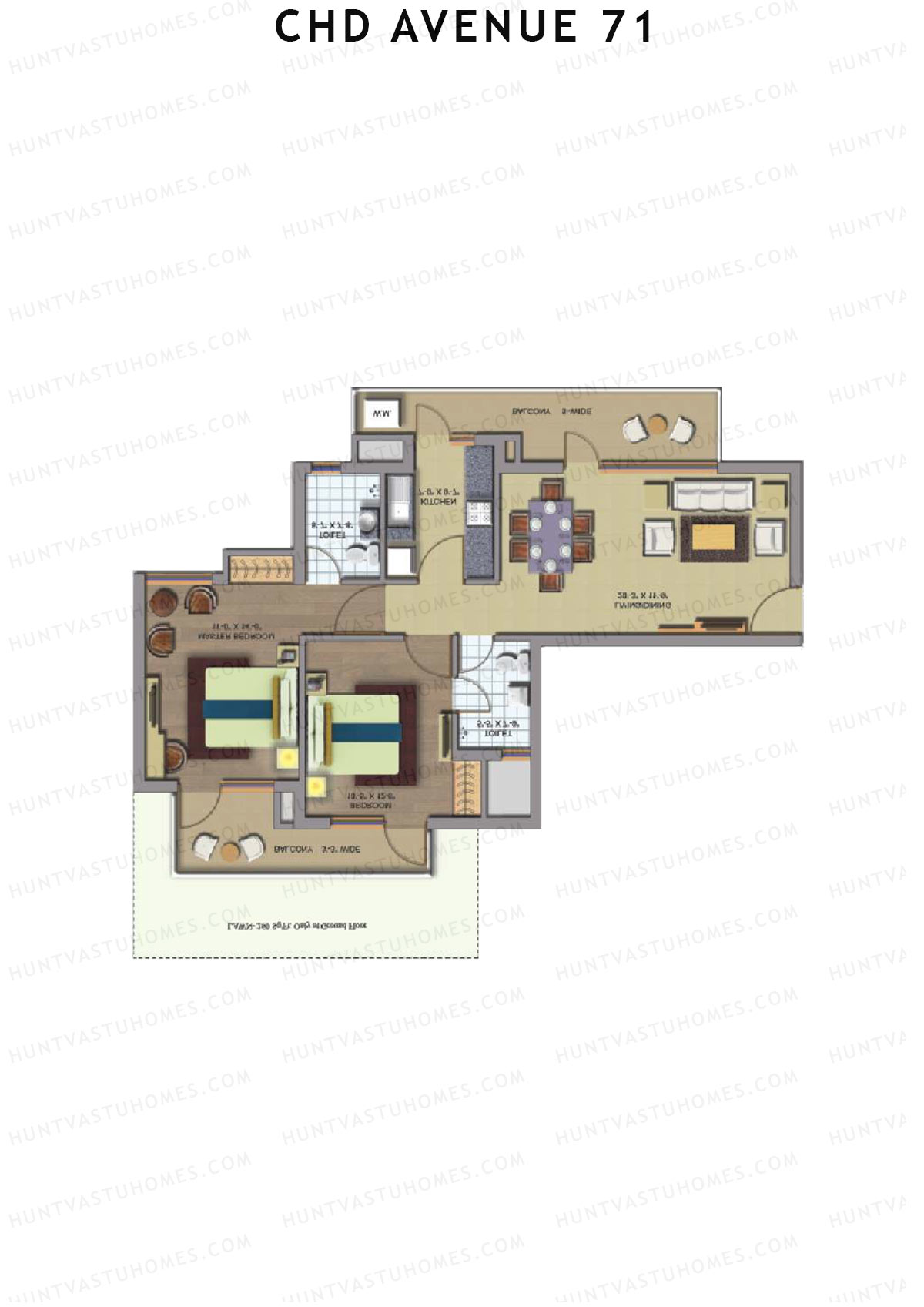 CHD Avenue 71 Tower 14 Unit 4  Floor Plan