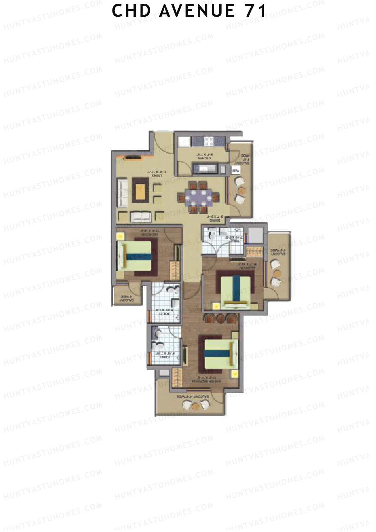 CHD Avenue 71 Tower 15 Unit 2  Floor Plan