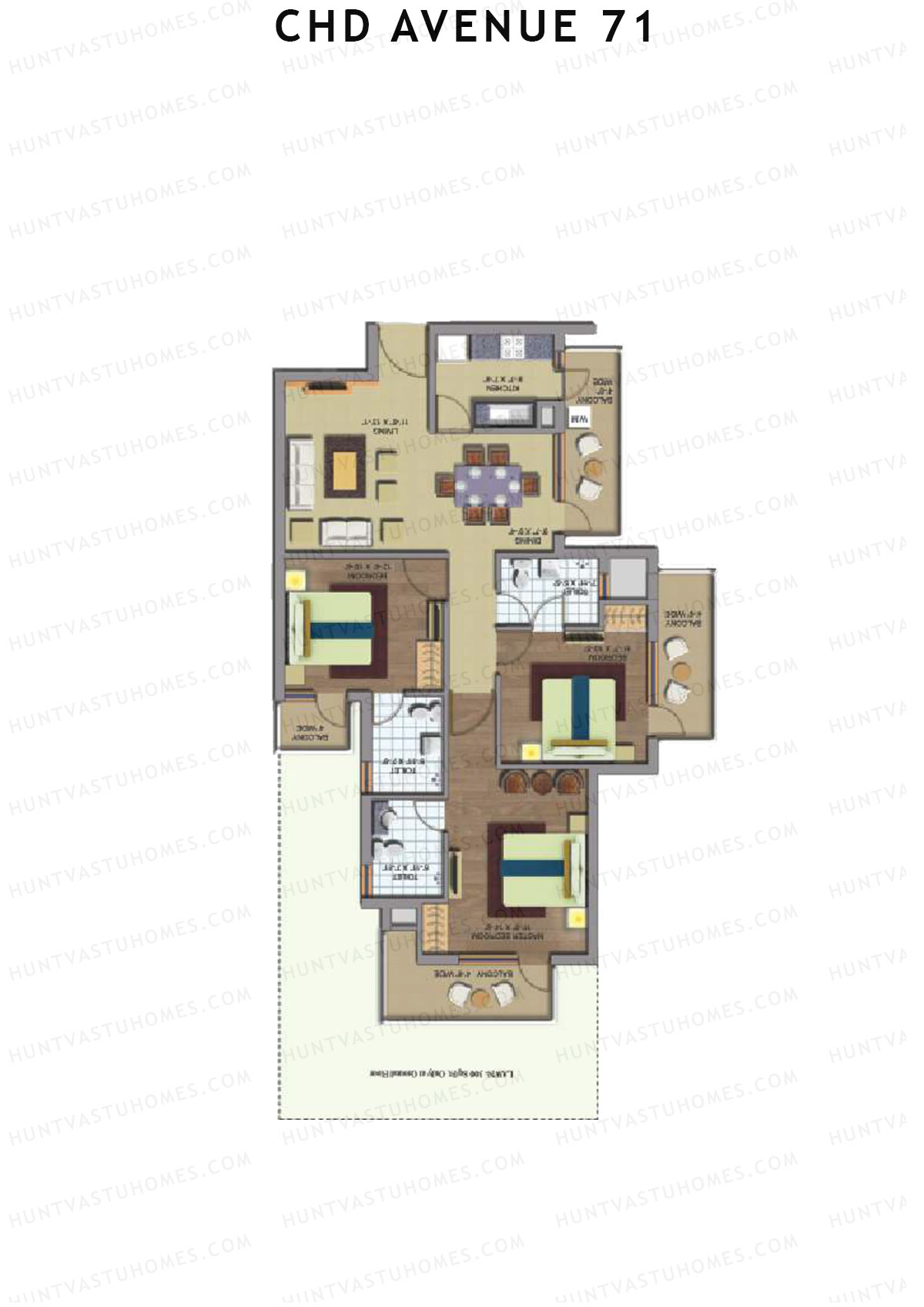 CHD Avenue 71 Tower 15 Unit 2  Floor Plan