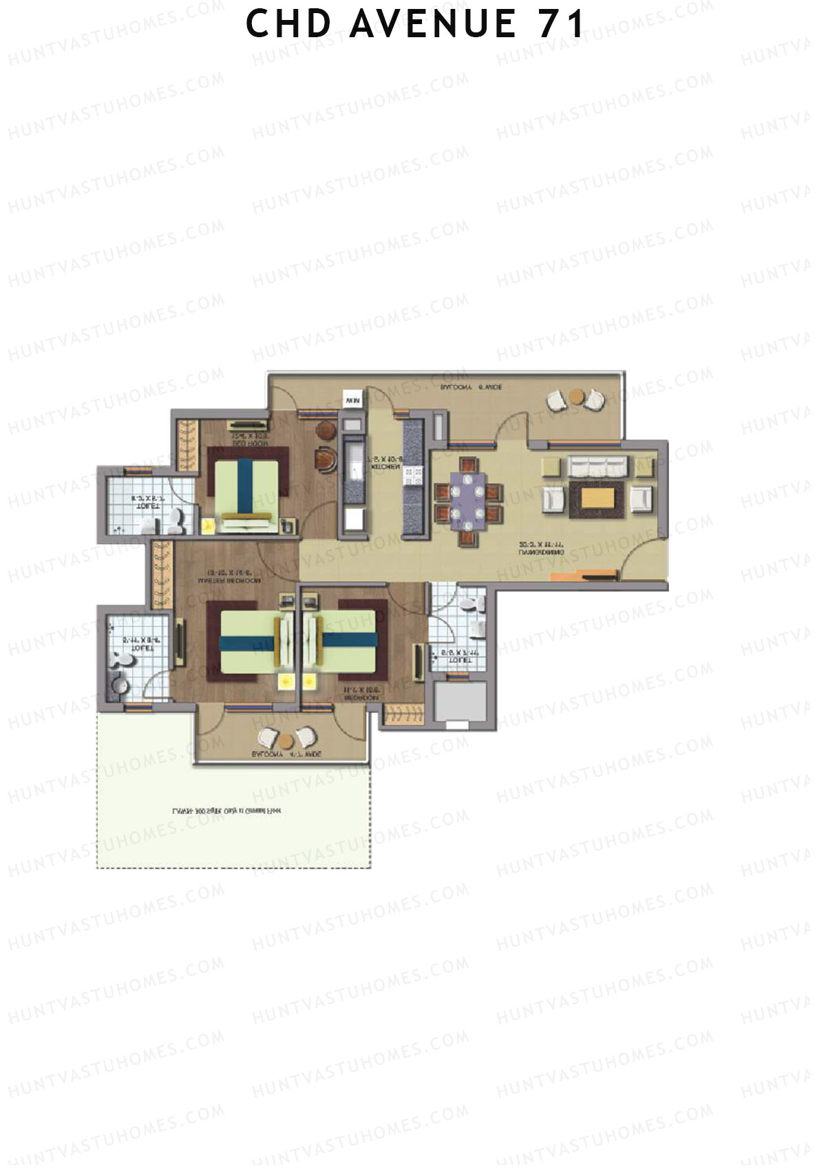 CHD Avenue 71 Tower 15 Unit 4  Floor Plan