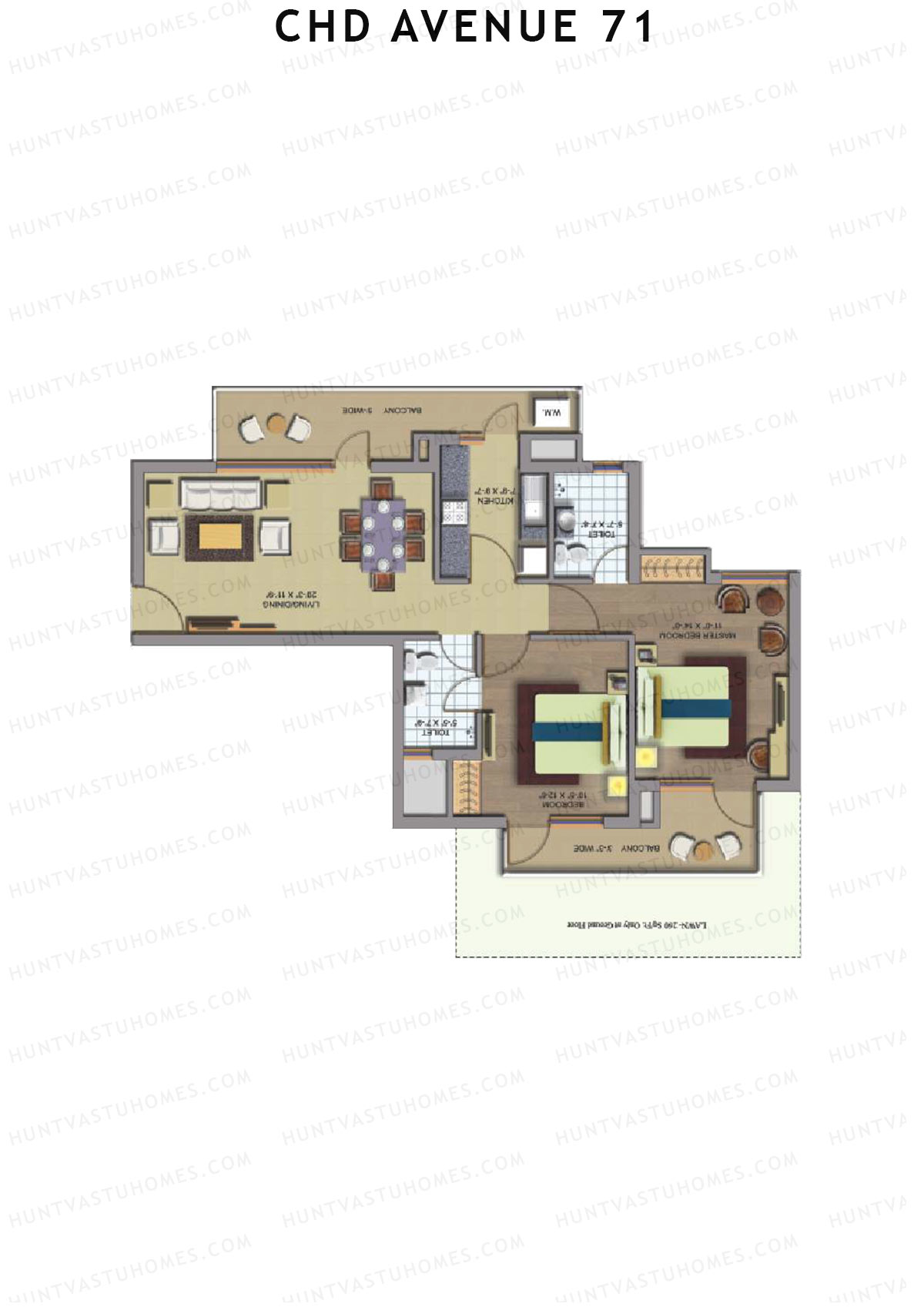 CHD Avenue 71 Tower 16 Unit 1  Floor Plan