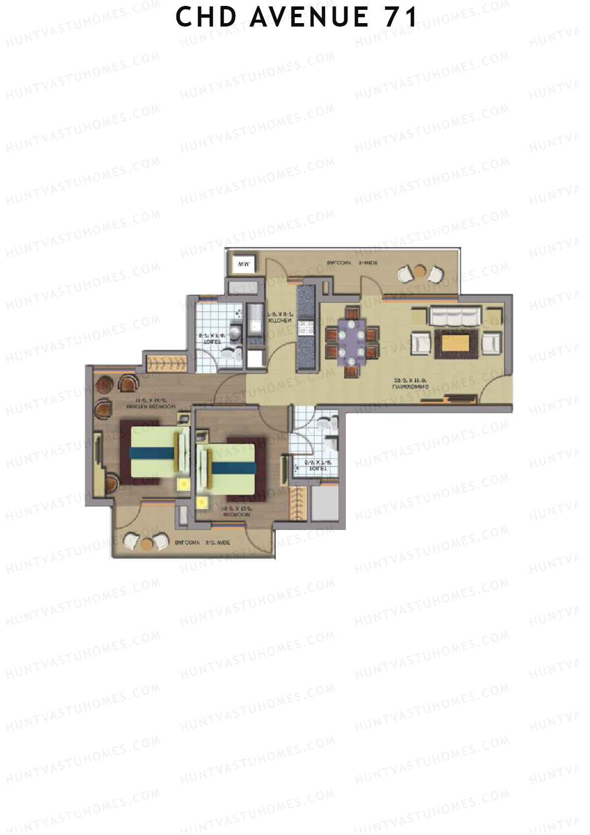 CHD Avenue 71 Tower 16 Unit 4  Floor Plan