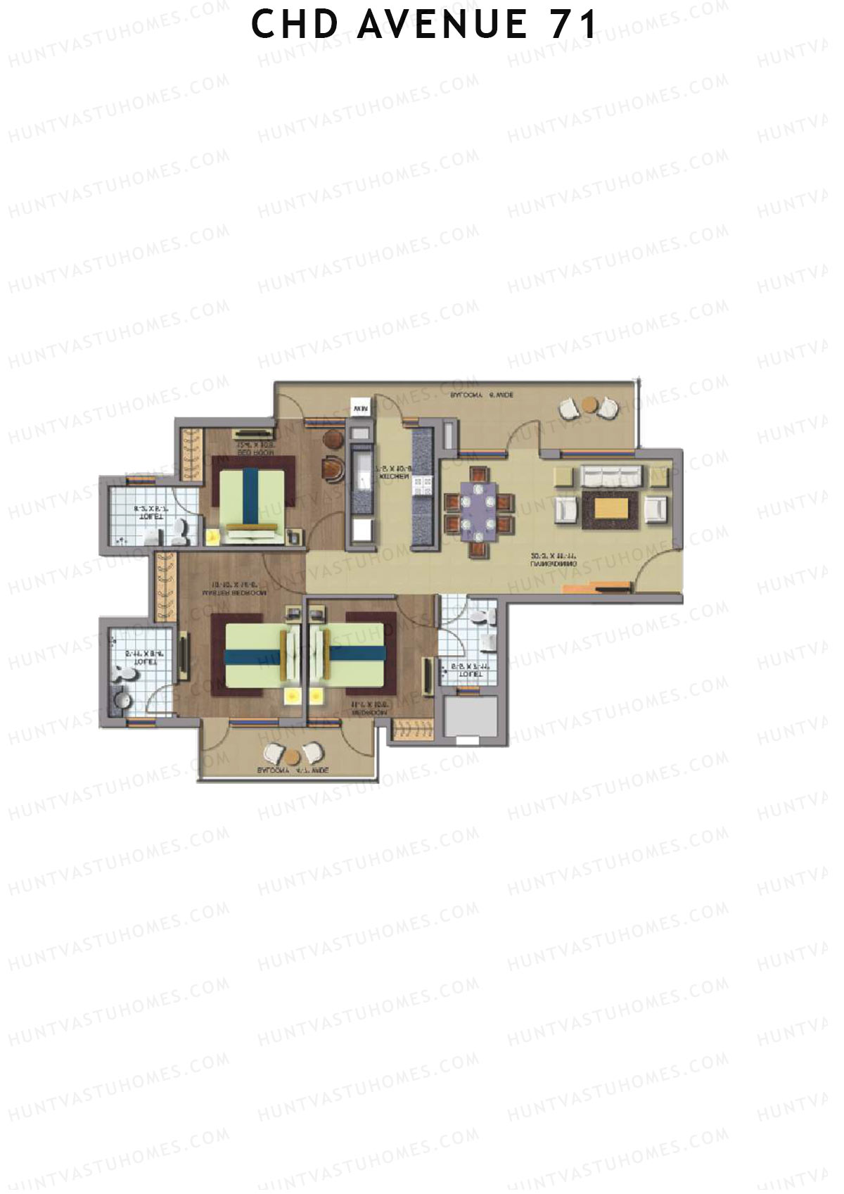 CHD Avenue 71 Tower 17 Unit 4  Floor Plan