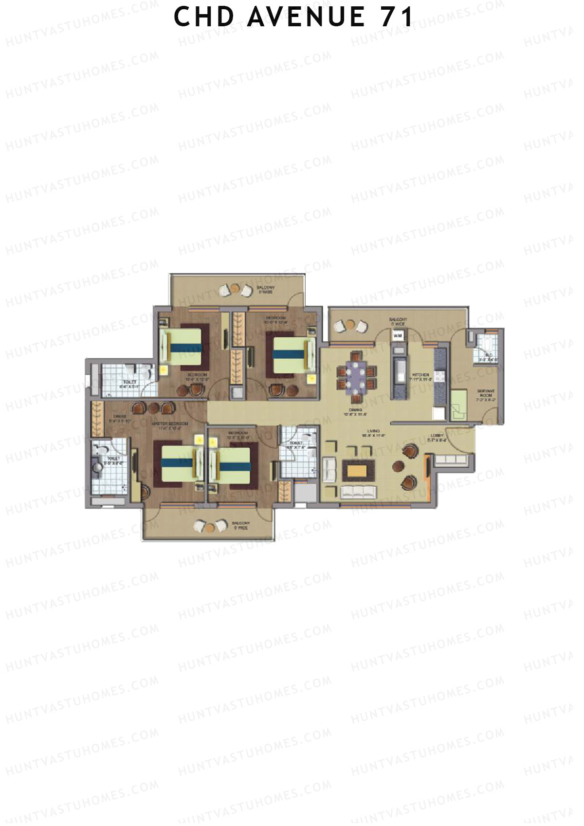 CHD Avenue 71 Tower 18 Unit 1  Floor Plan