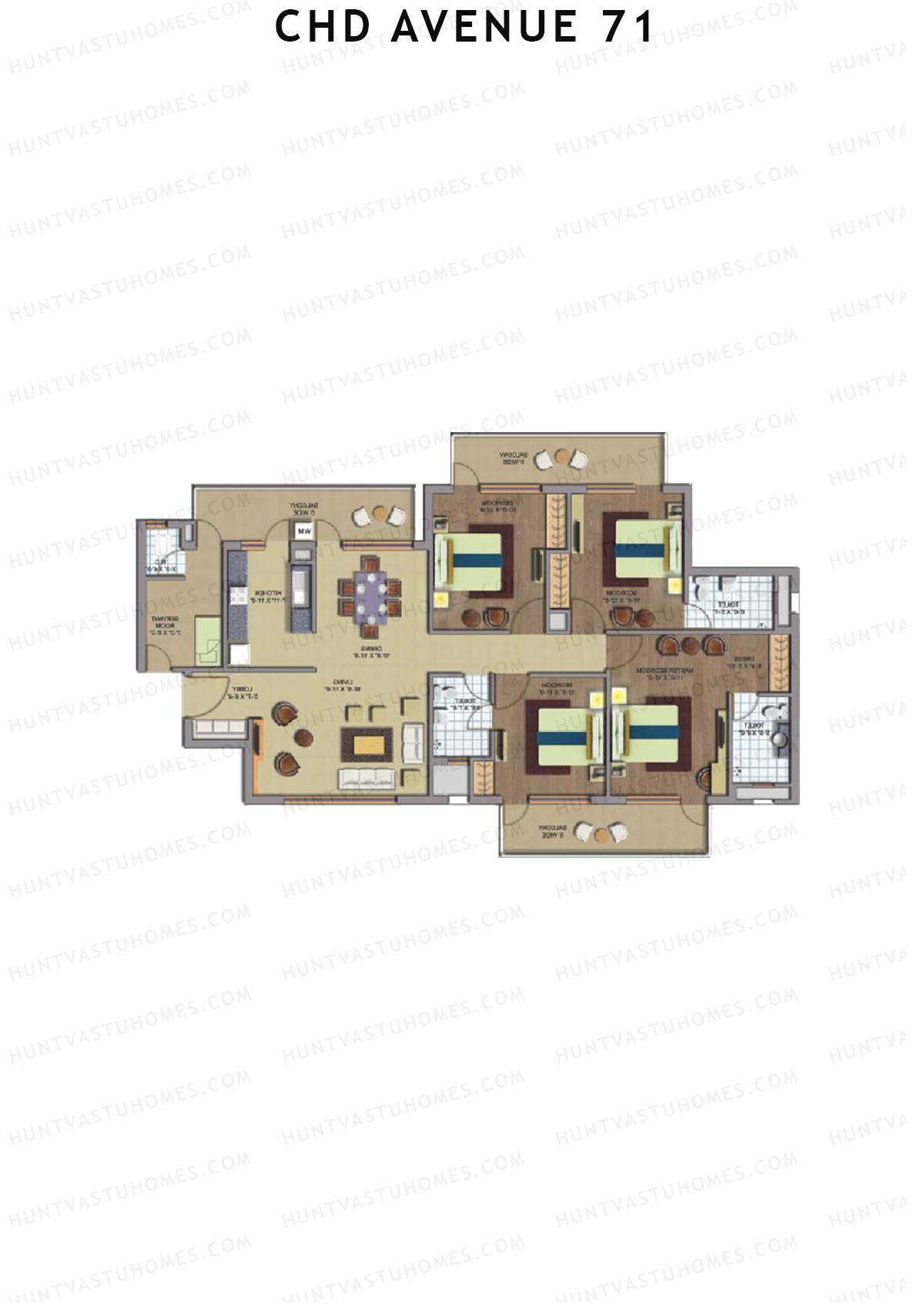 CHD Avenue 71 Tower 18 Unit 2  Floor Plan