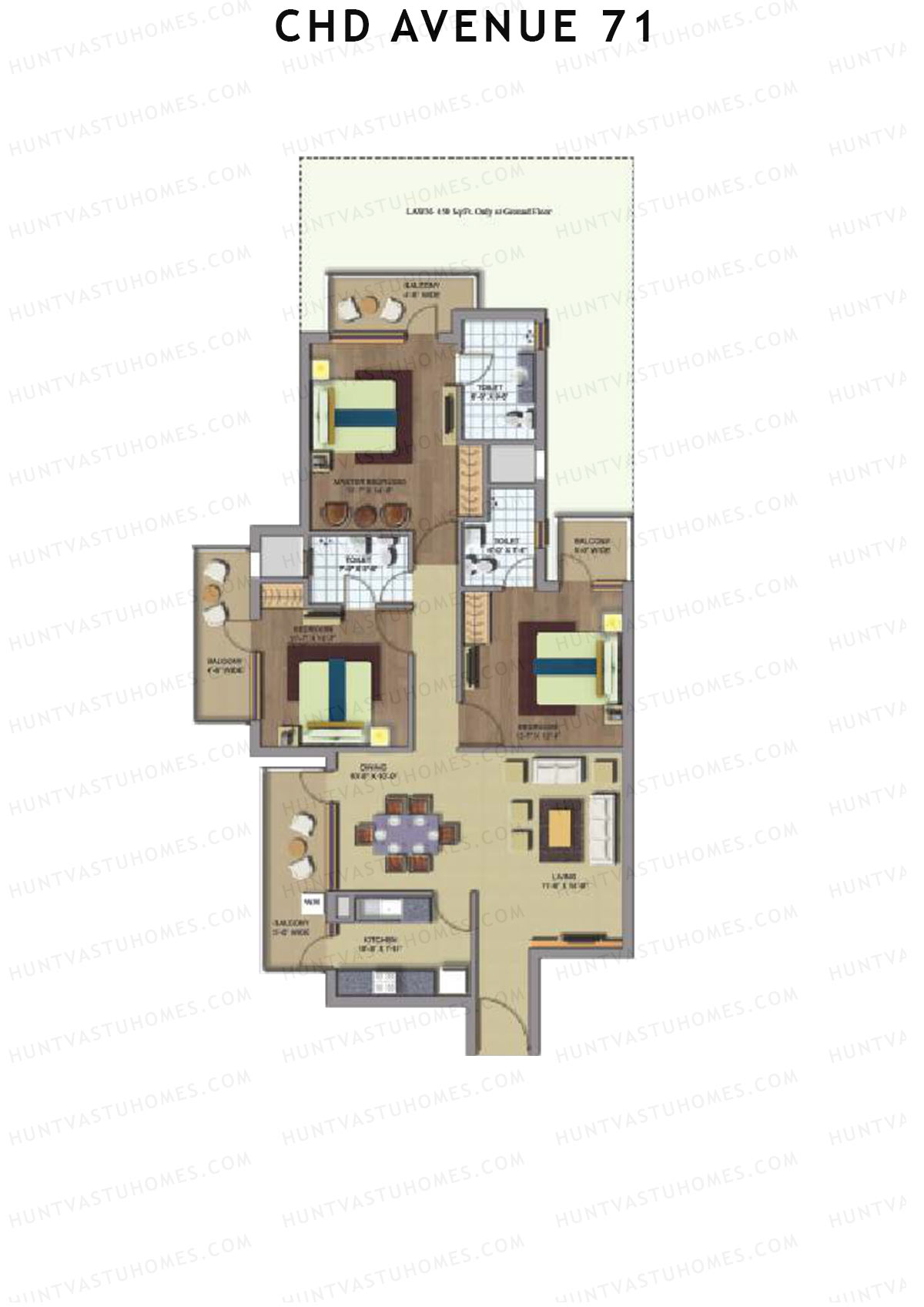 CHD Avenue 71 Tower 2 Unit 2  Floor Plan
