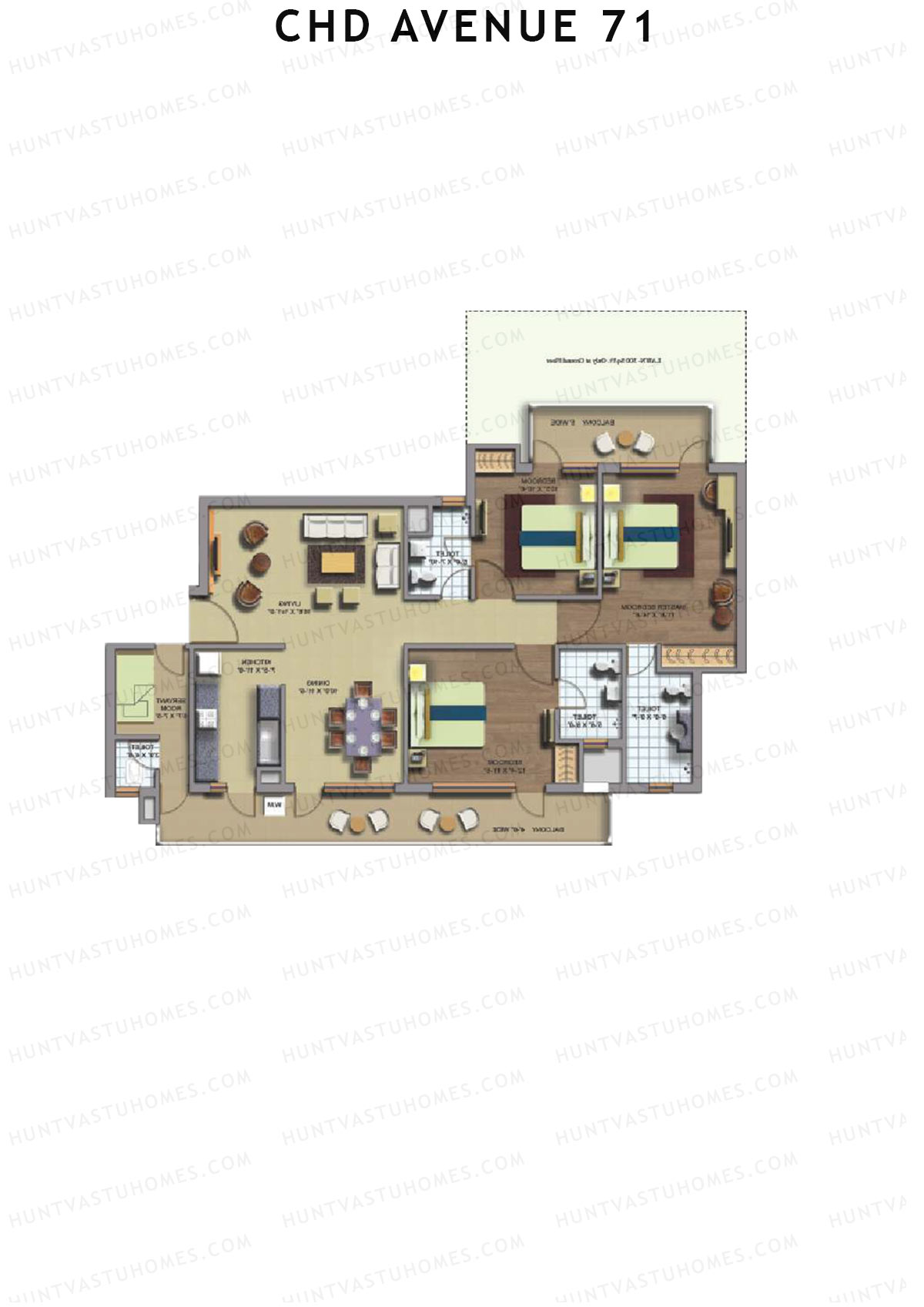 CHD Avenue 71 Tower 2 Unit 4  Floor Plan