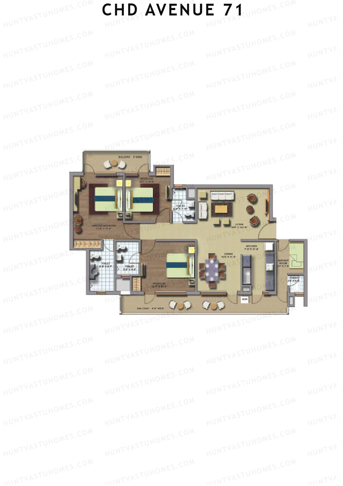 CHD Avenue 71 Tower 3 Unit 1 Floor Plan