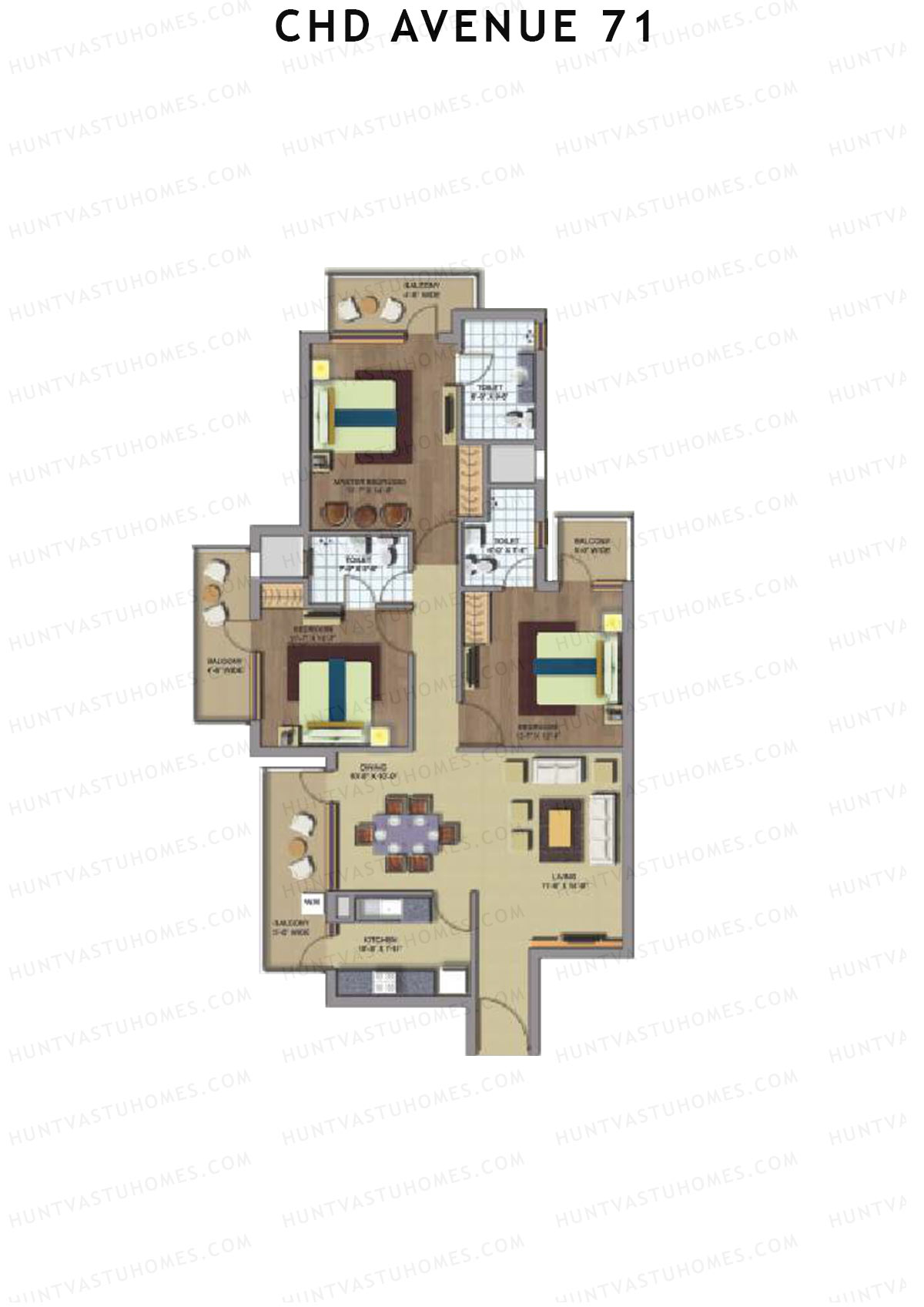 CHD Avenue 71 Tower 3 Unit 2 Floor Plan