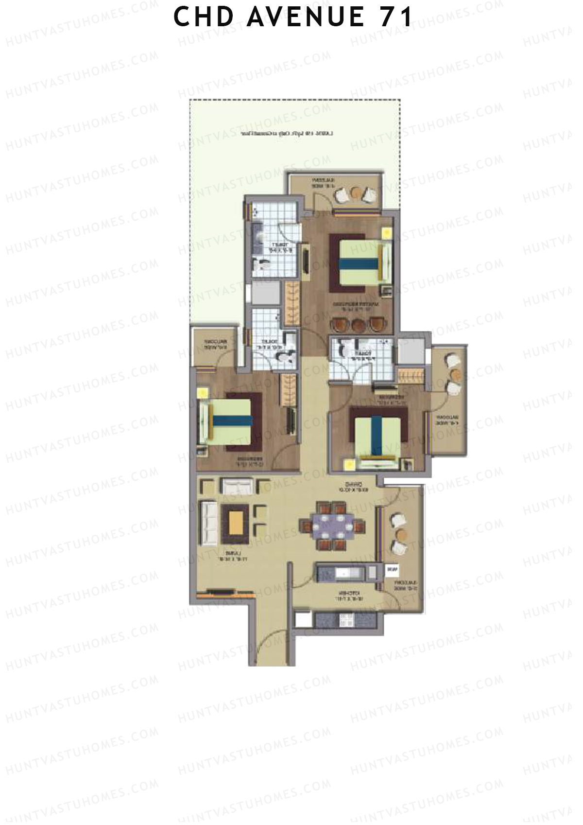 CHD Avenue 71 Tower 4 Unit 3 Floor Plan