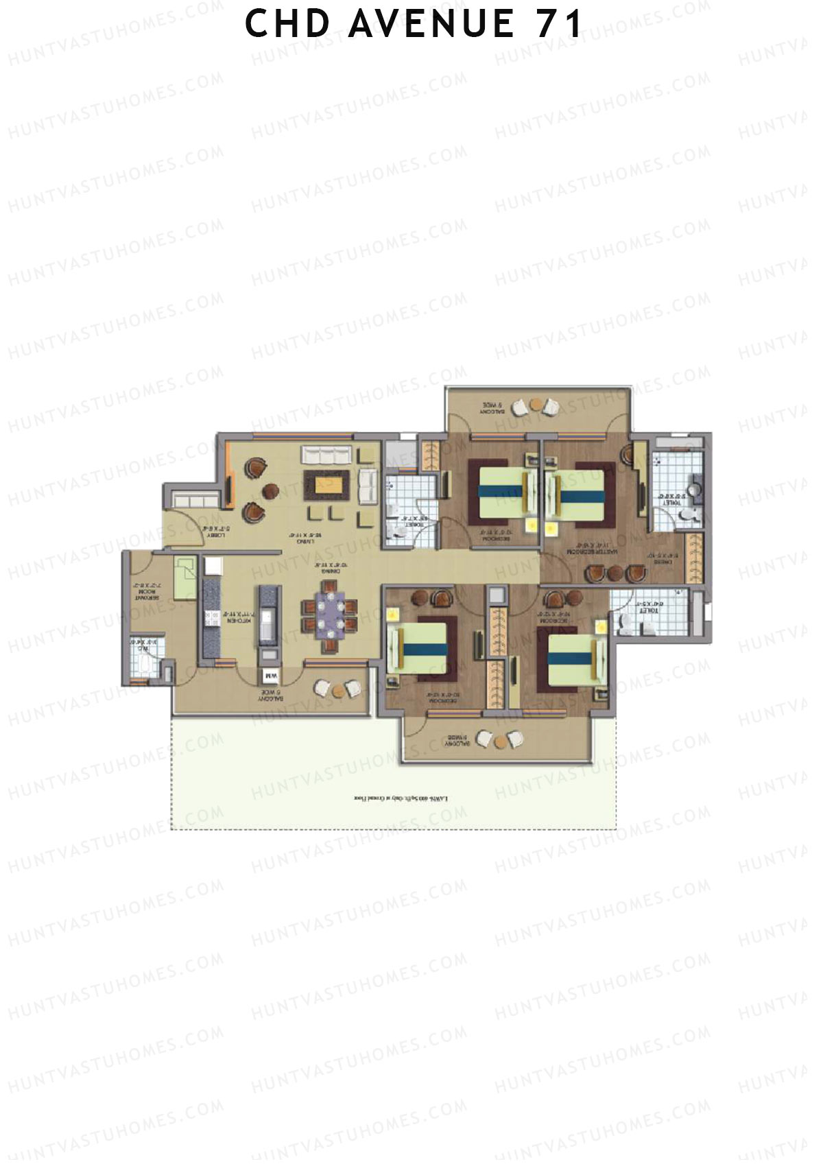 CHD Avenue 71 Tower 5 Unit 1 Floor Plan