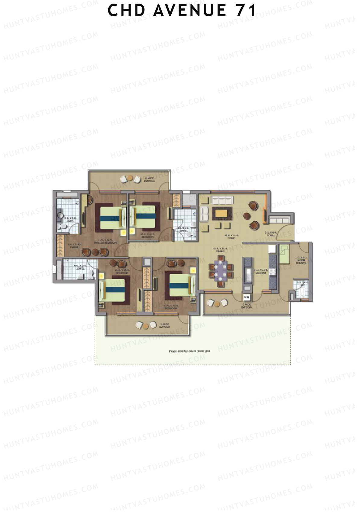 CHD Avenue 71 Tower 5 Unit 2 Floor Plan