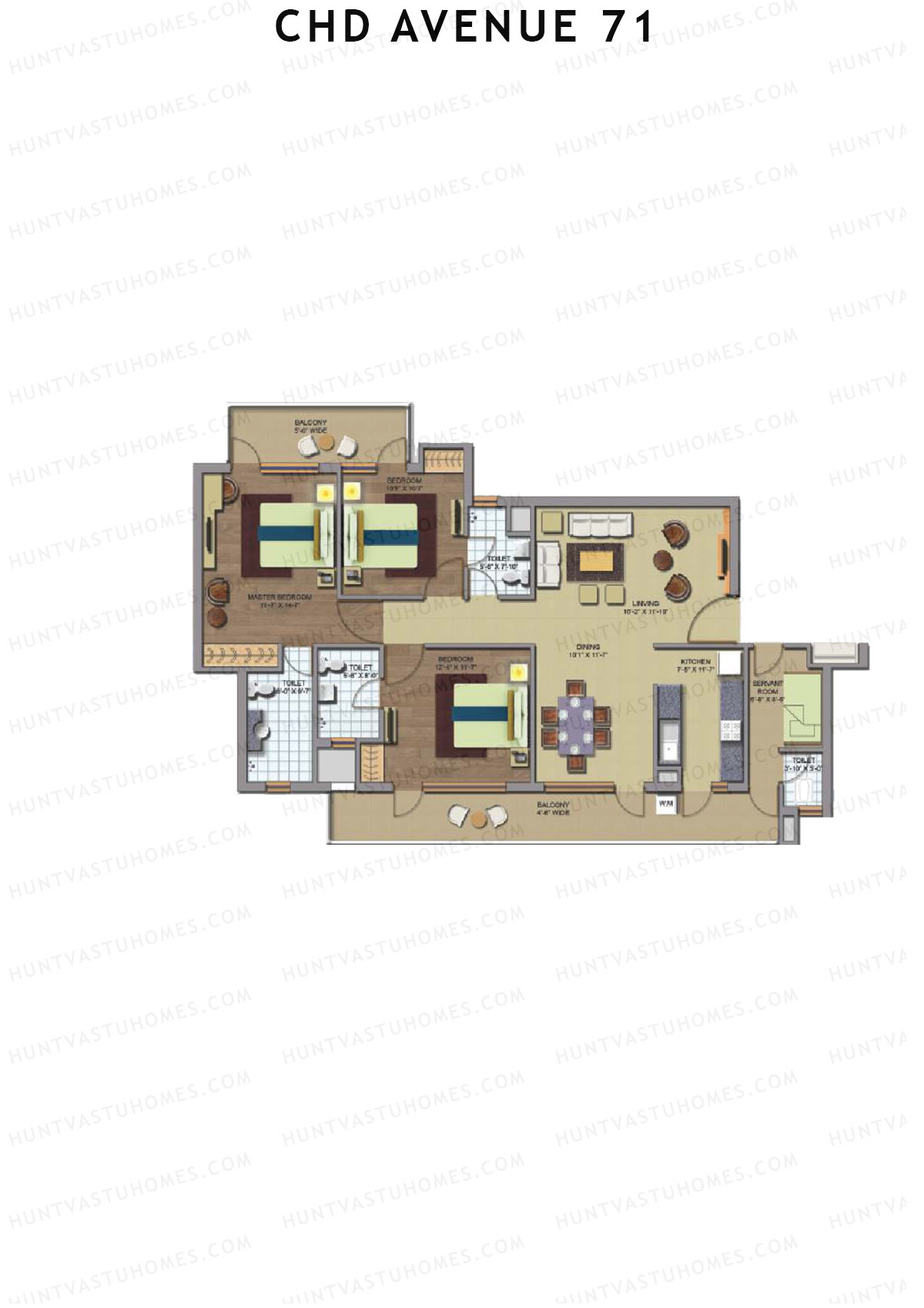 CHD Avenue 71 Tower 6 Unit 1 Floor Plan