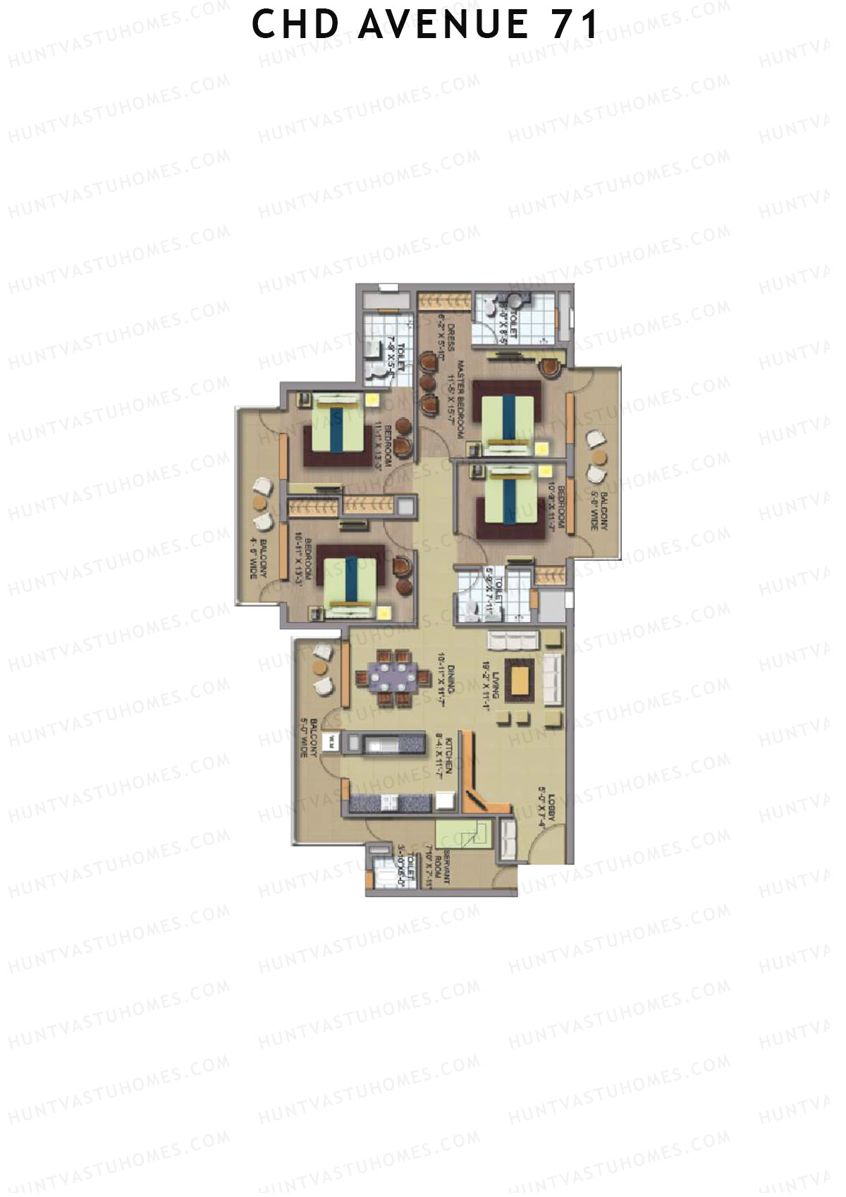 CHD Avenue 71 Tower 9 Unit 1 Floor Plan