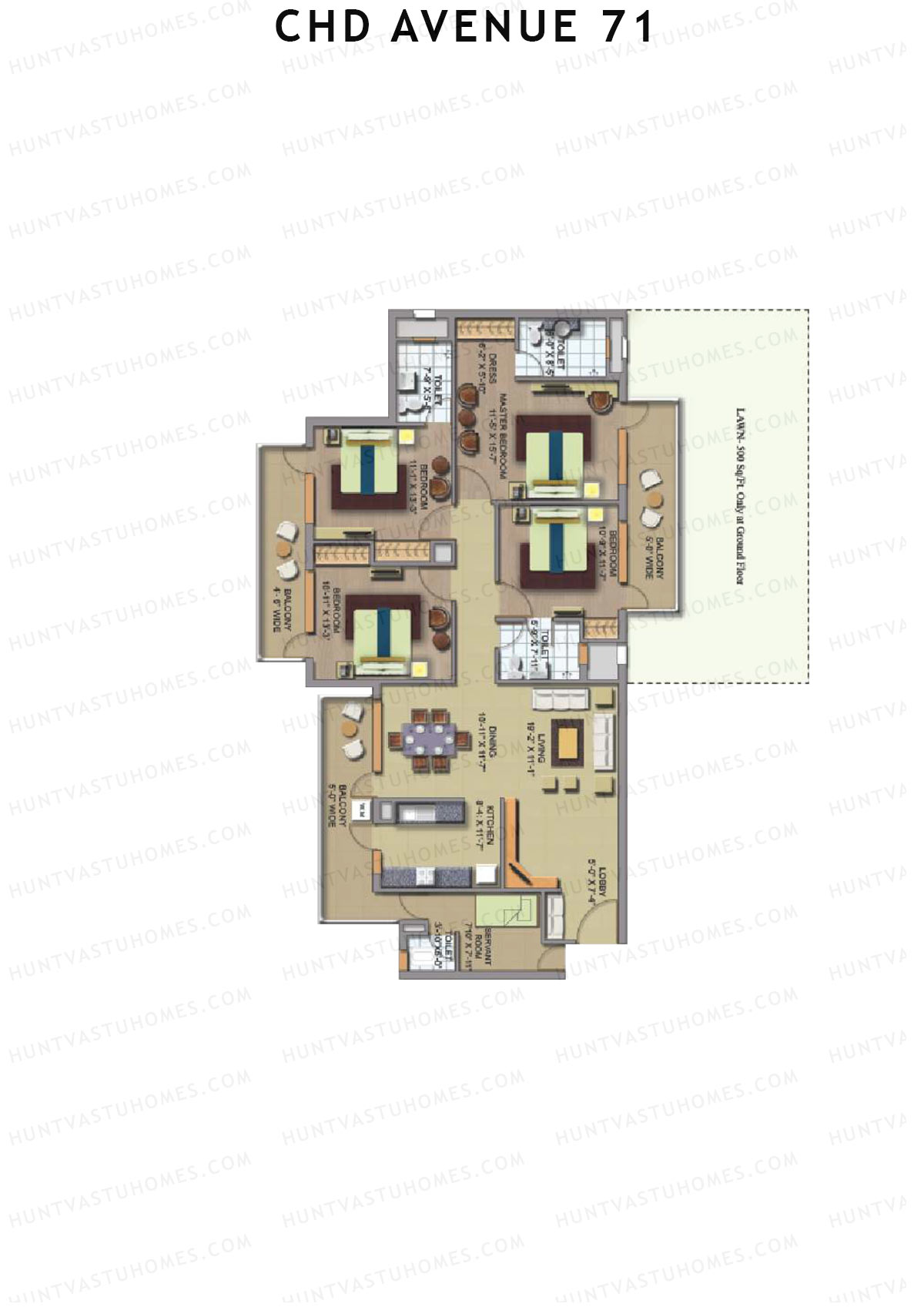 CHD Avenue 71 Tower 9 Unit 1 Floor Plan
