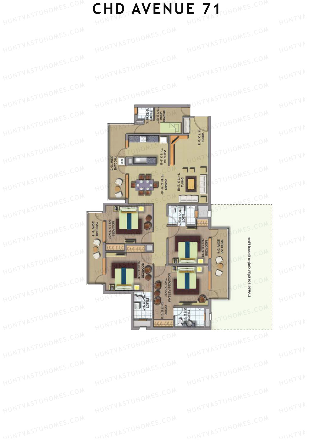 CHD Avenue 71 Tower 9 Unit 4 Floor Plan