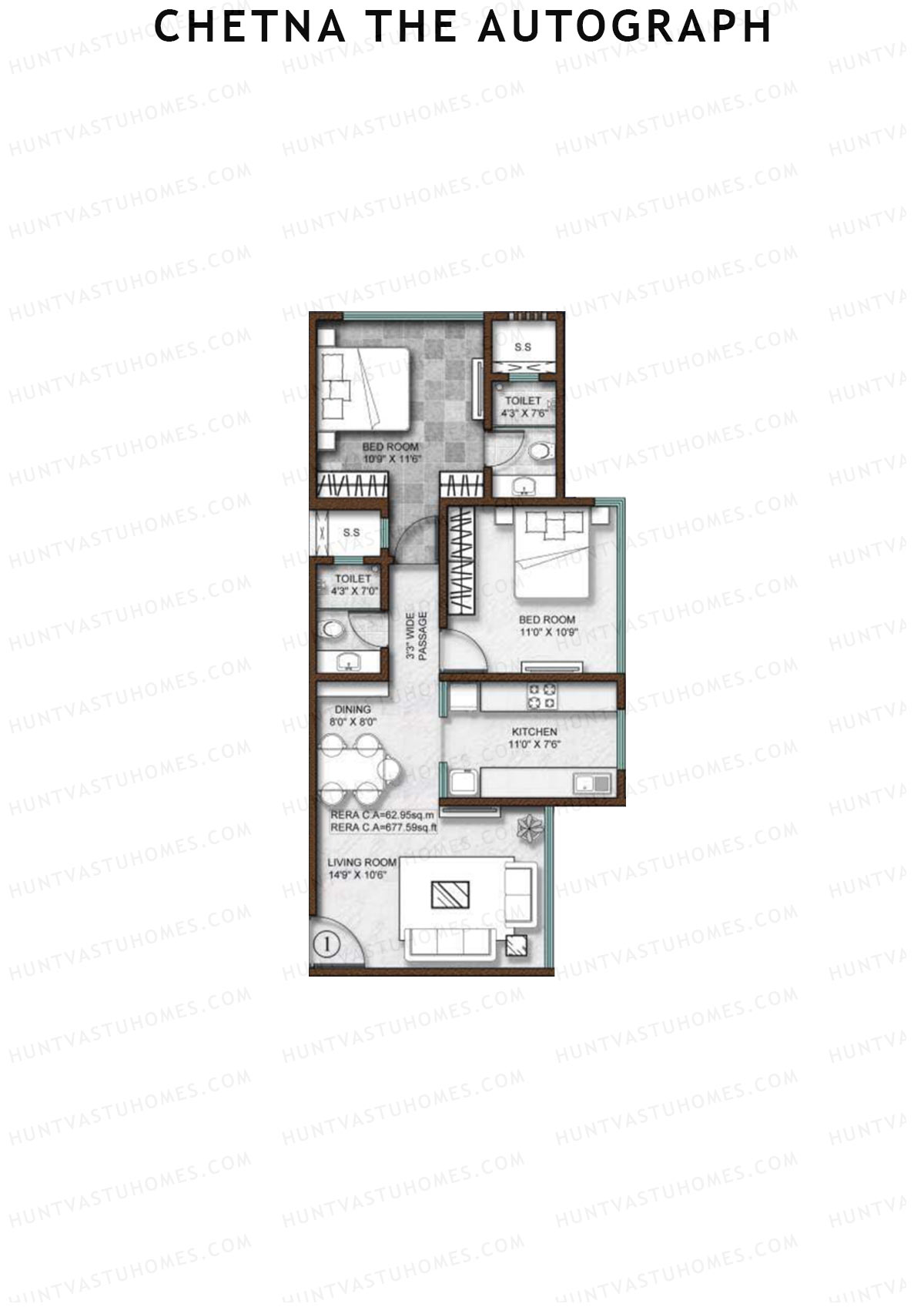 Chetna The Autograph Block A Unit 1 Floor Plan