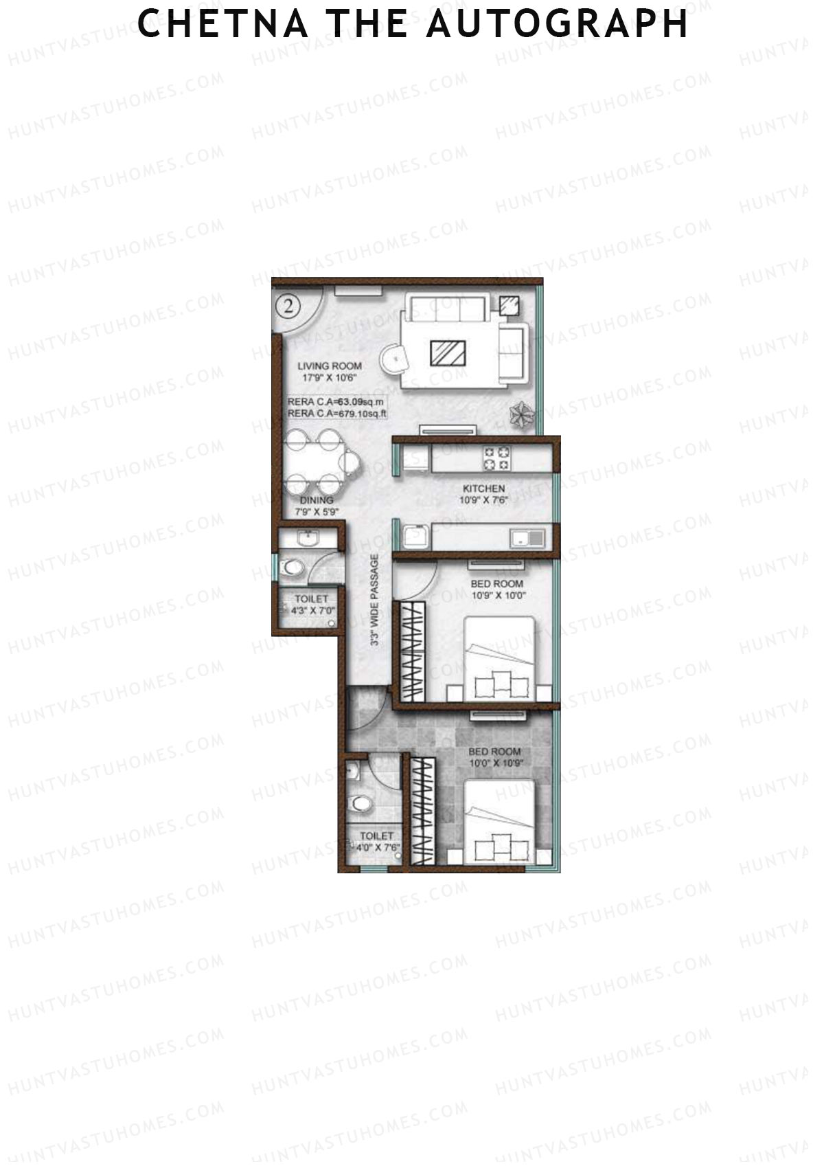 Chetna The Autograph Block A Unit 2 Floor Plan
