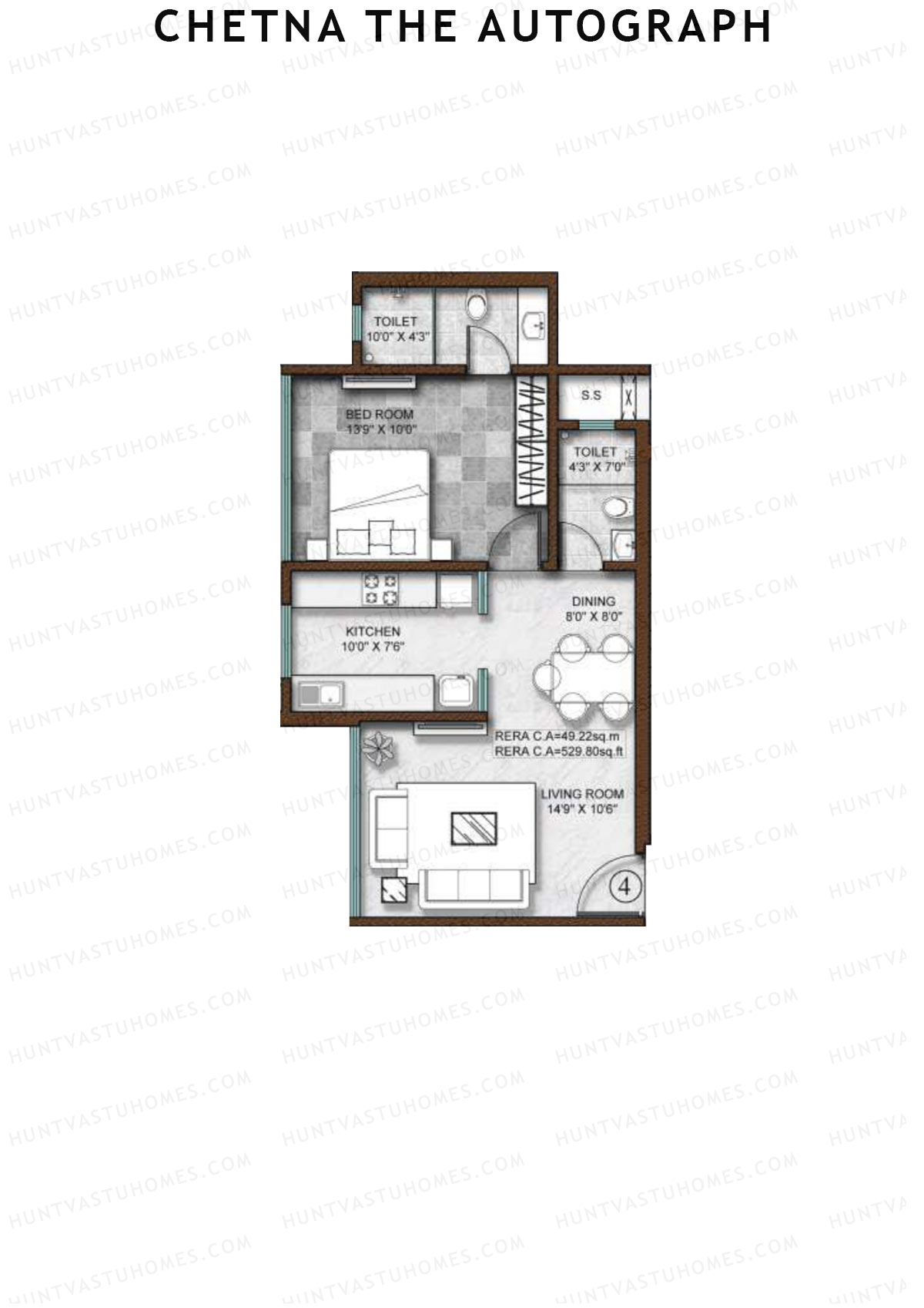 Chetna The Autograph Block A Unit 4 Floor Plan