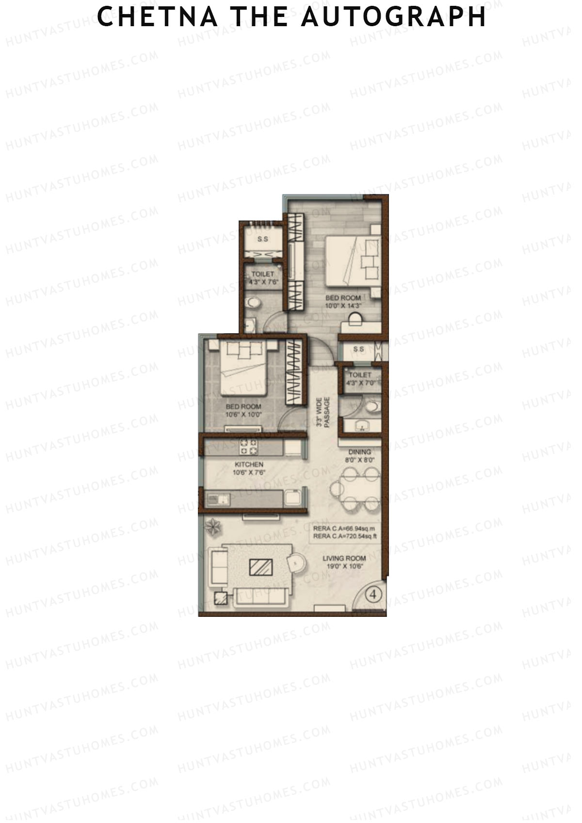 Chetna The Autograph Block A Unit 4 Floor Plan