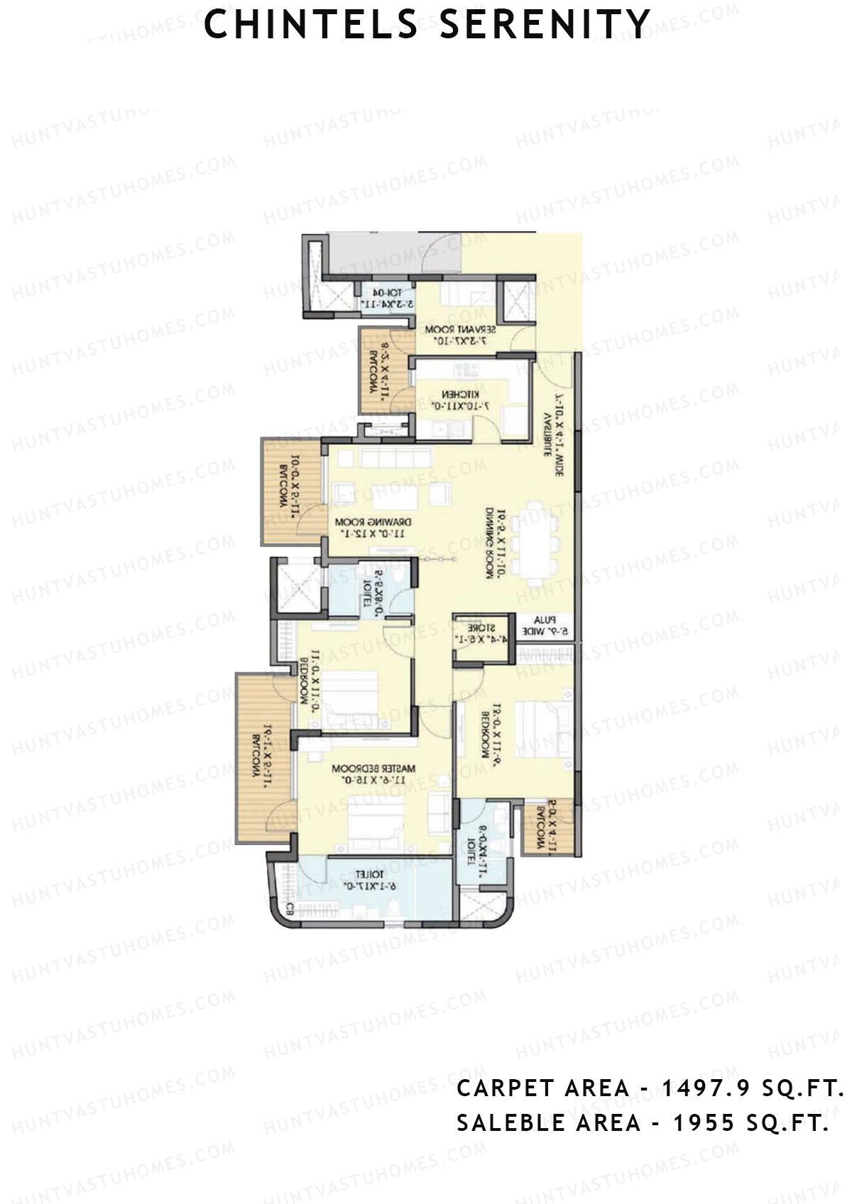 Chintels Serenity Tower 2 Unit 4 Floor Plan
