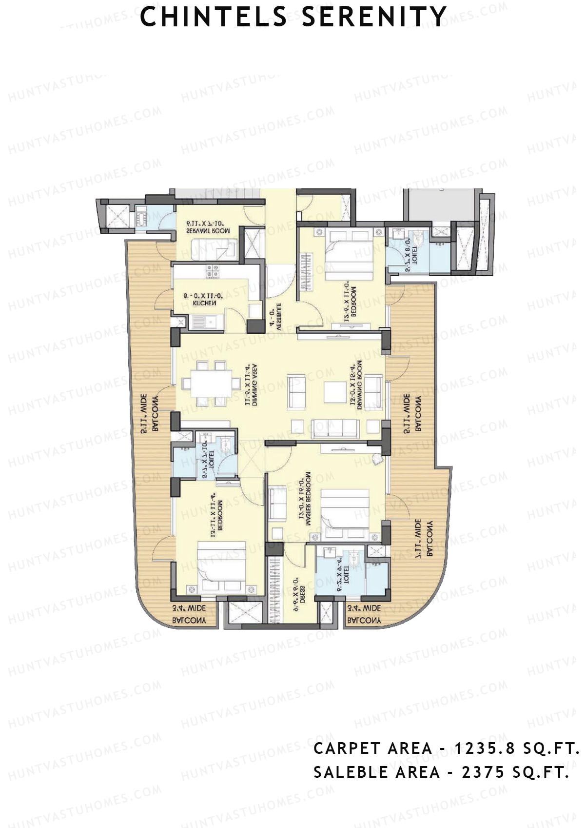 Chintels Serenity Tower 4 Unit 2 Floor Plan