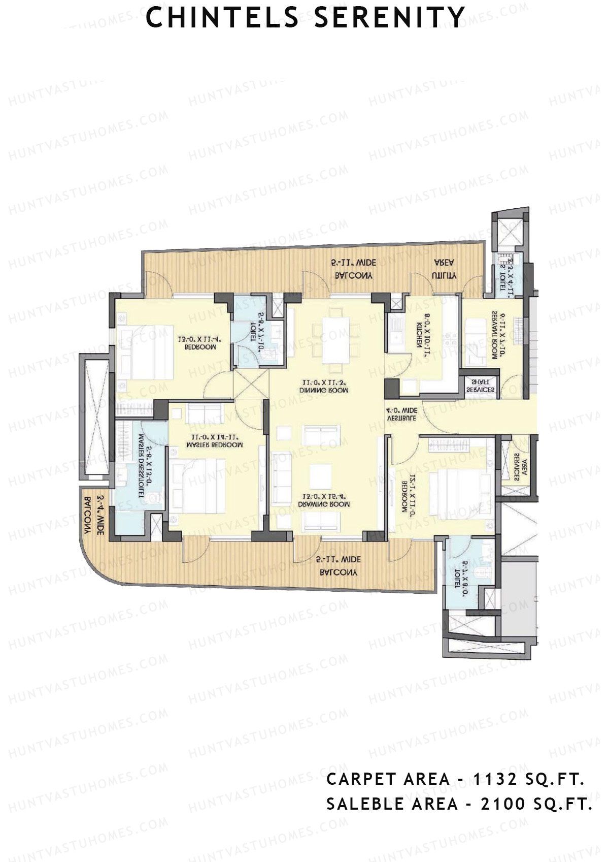 Chintels Serenity Tower 5 Unit 2 Floor Plan