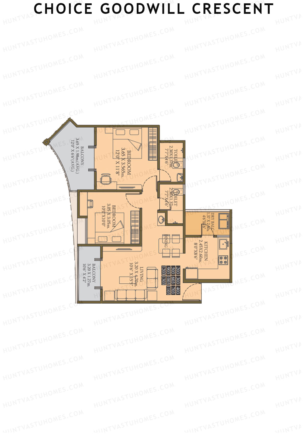 Choice Goodwill Crescent Wing A Unit 3 Floor Plan