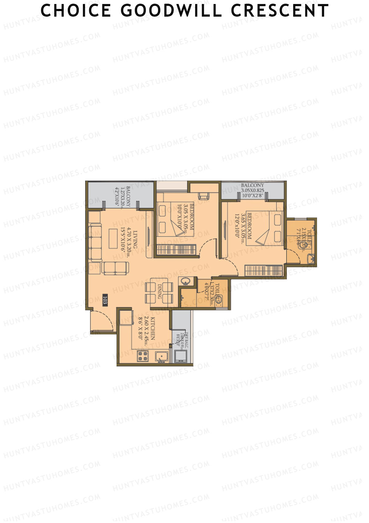 Choice Goodwill Crescent Wing B Unit 3 Floor Plan