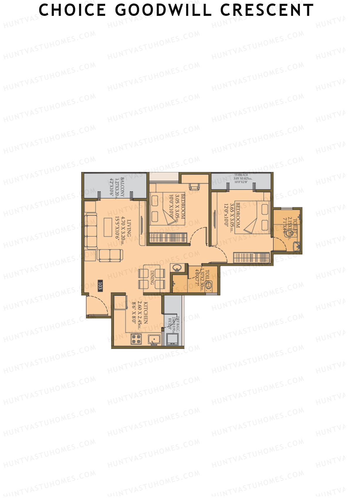Choice Goodwill Crescent Wing B Unit 3 Floor Plan