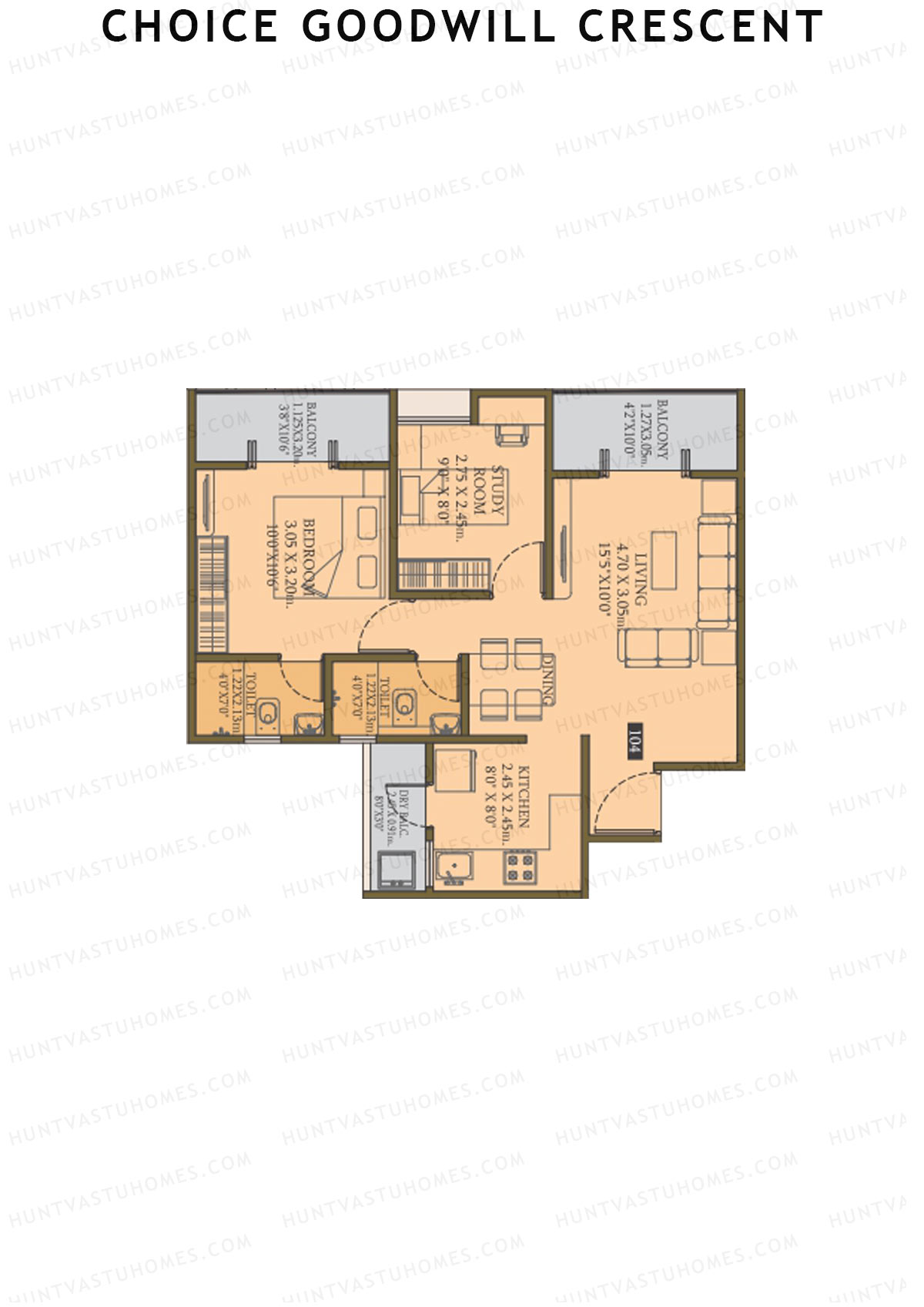 Choice Goodwill Crescent Wing B Unit 4 Floor Plan