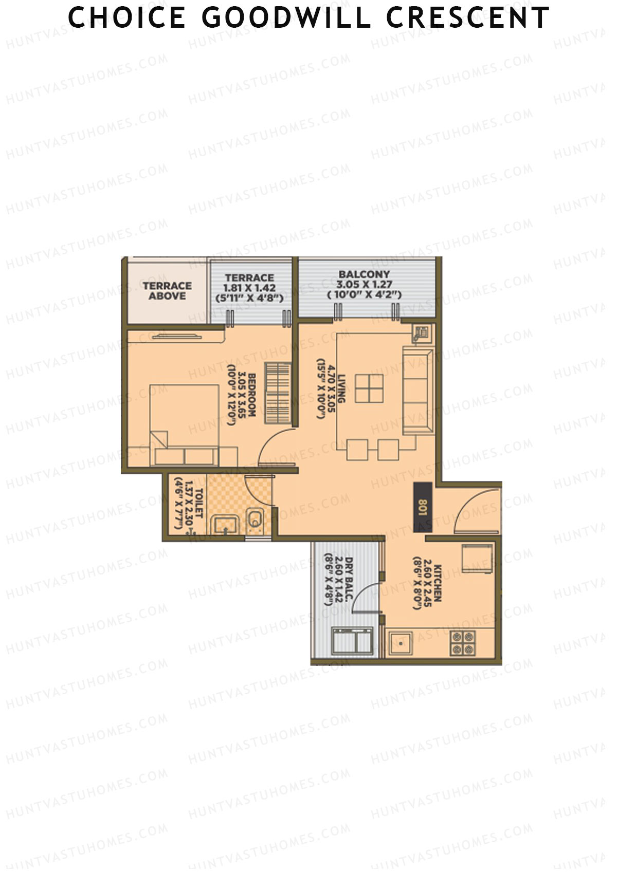Choice Goodwill Crescent Wing C Unit 1 Floor Plan