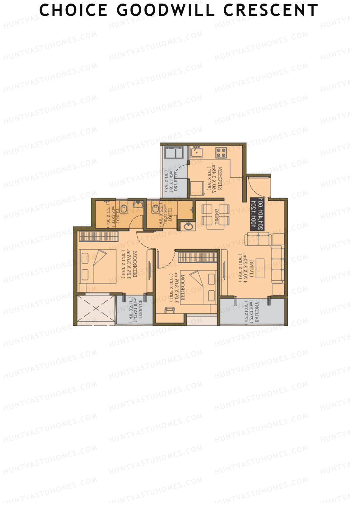 Choice Goodwill Crescent Wing C Unit 4 Floor Plan