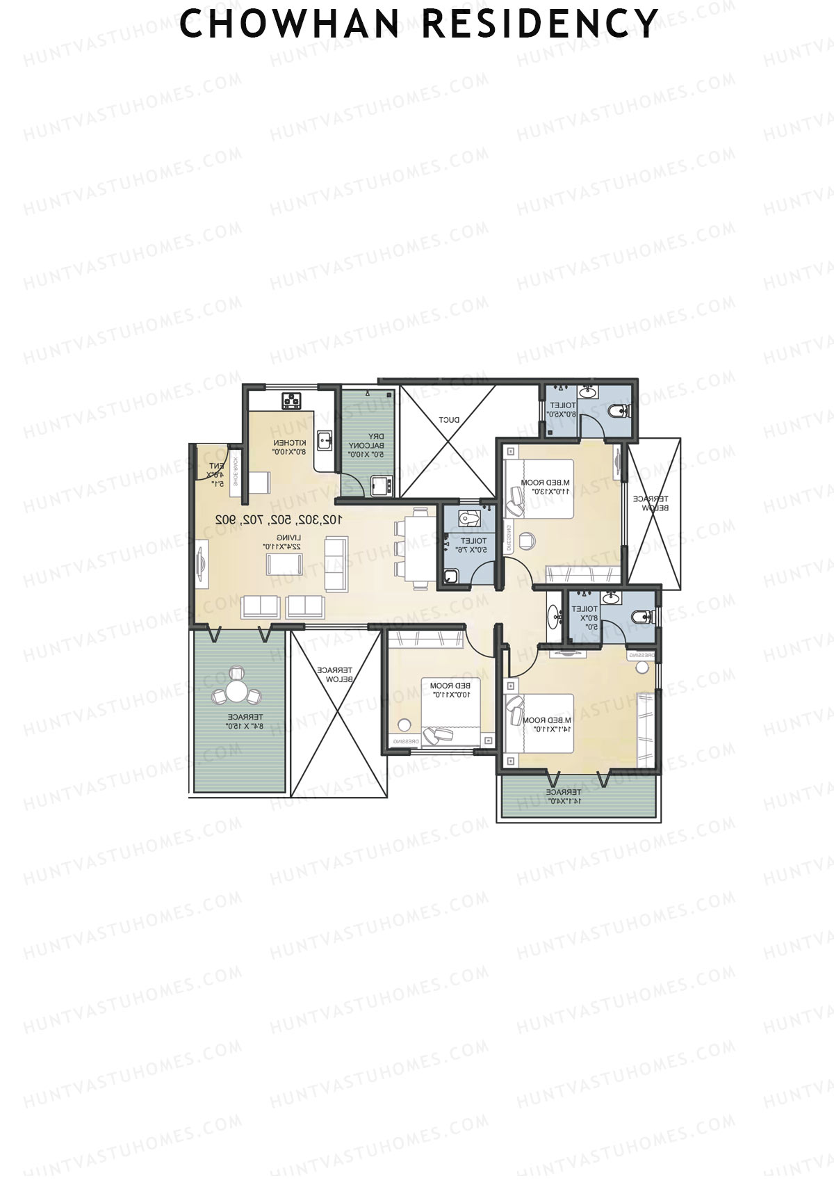 Chowhan Residency Tower 1 Unit 1 Floor Plan