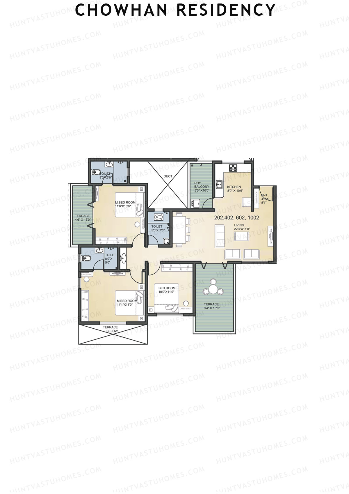 Chowhan Residency Tower 1 Unit 2 Floor Plan