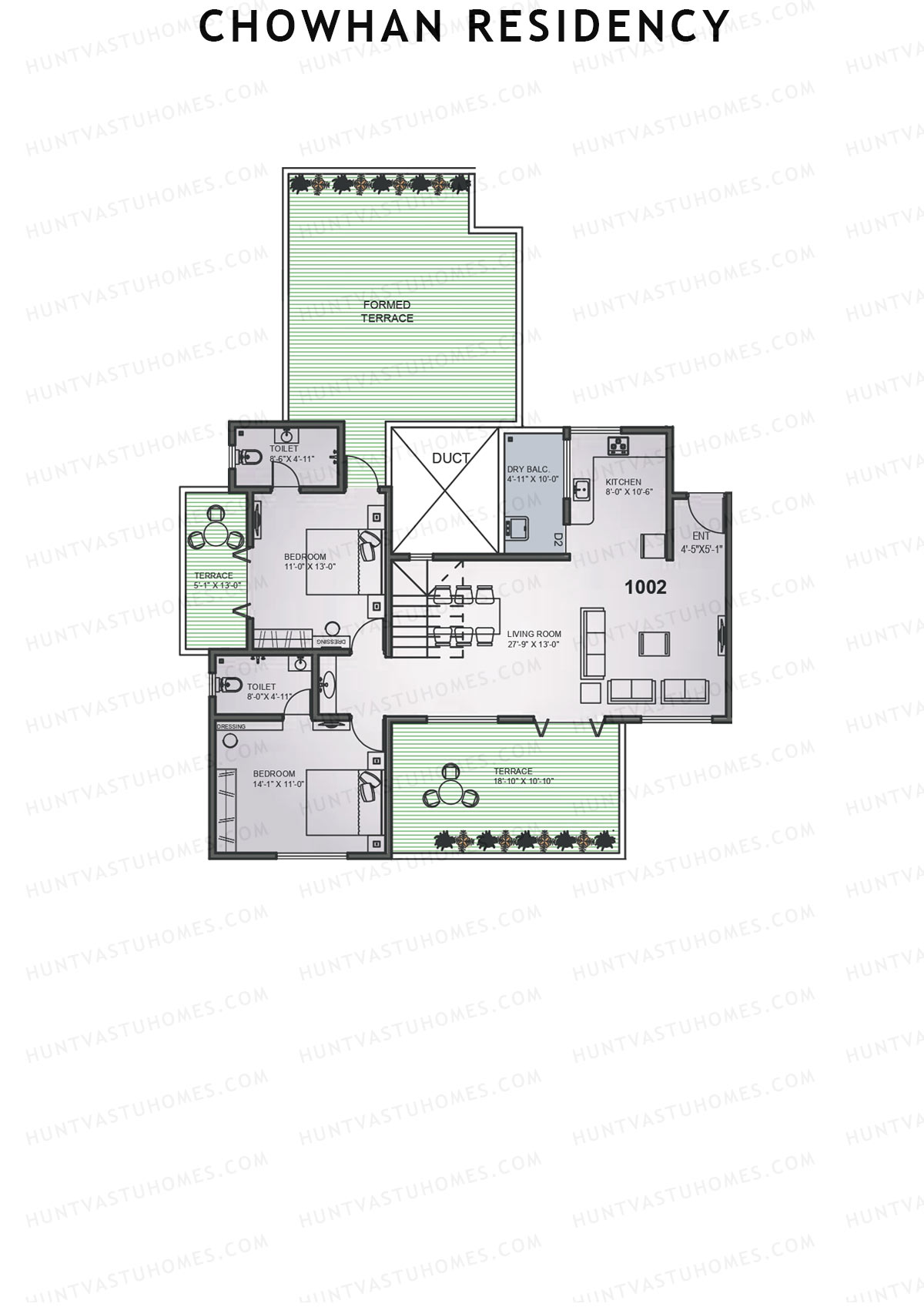Chowhan Residency Tower 1 Unit 2 Type (Penthouse) Floor Plan