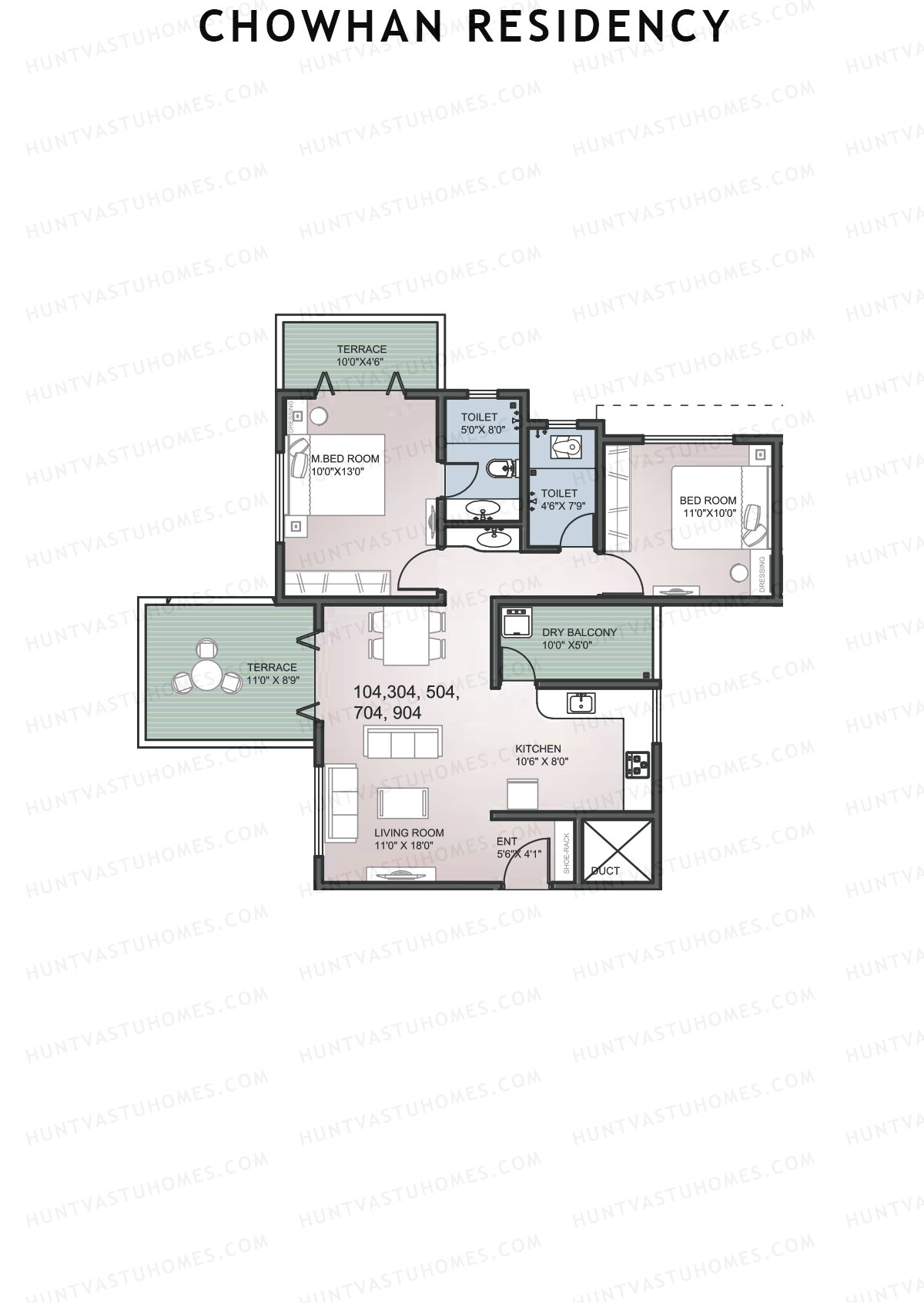 Chowhan Residency Tower 1 Unit 4 Floor Plan
