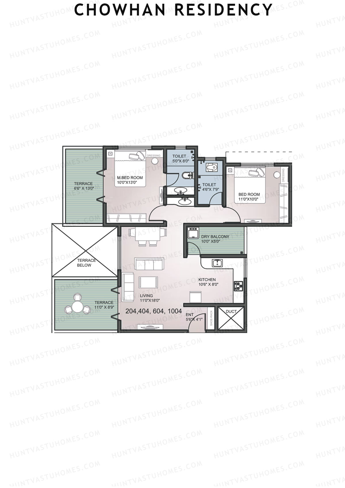 Chowhan Residency Tower 1 Unit 4 Floor Plan