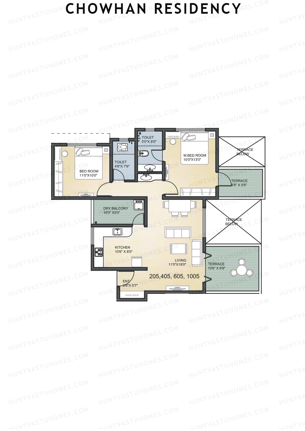 Chowhan Residency Tower 1 Unit 5 Floor Plan