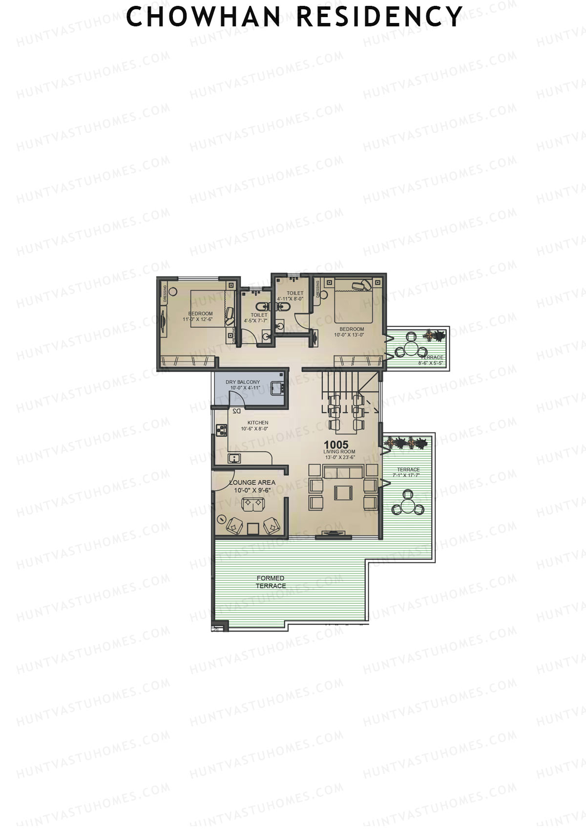 Chowhan Residency Tower 1 Unit 5 Type (Penthouse) Floor Plan