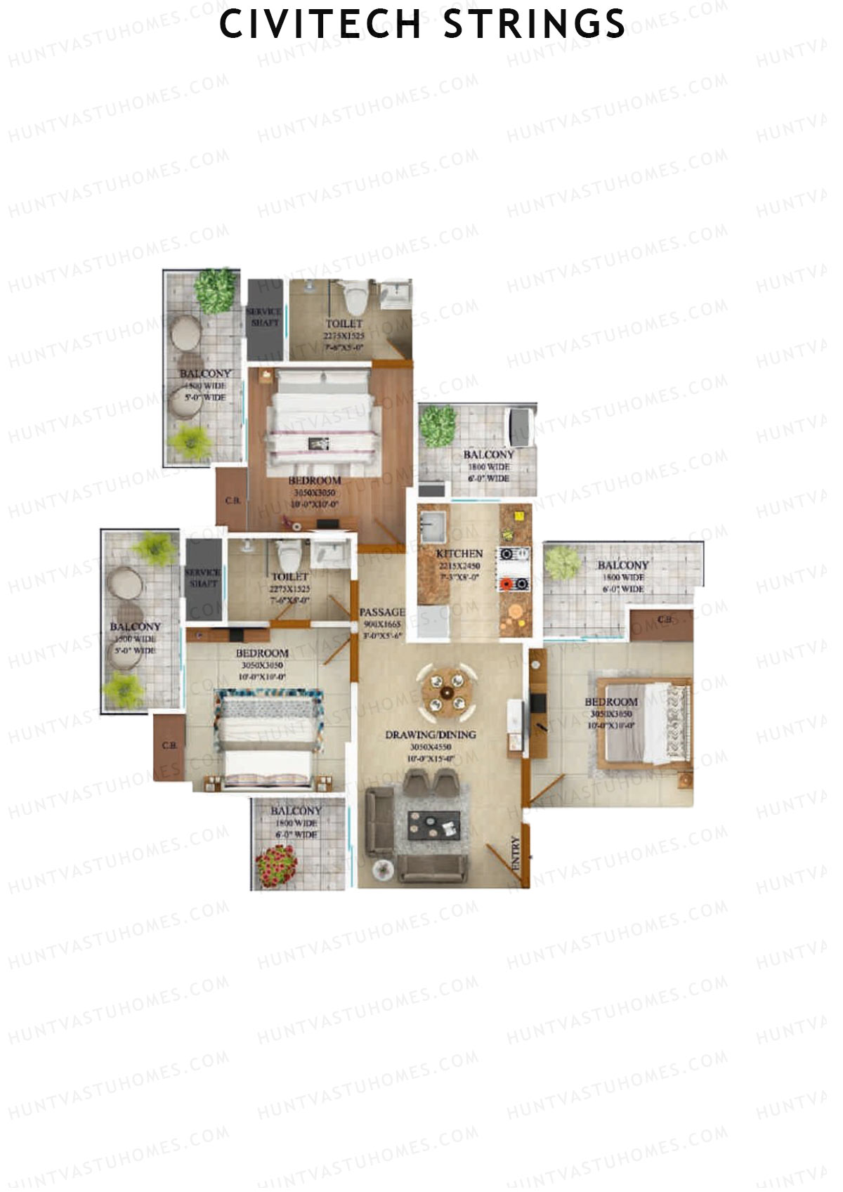 Civitech Strings Tower A Unit 6 Floor Plan