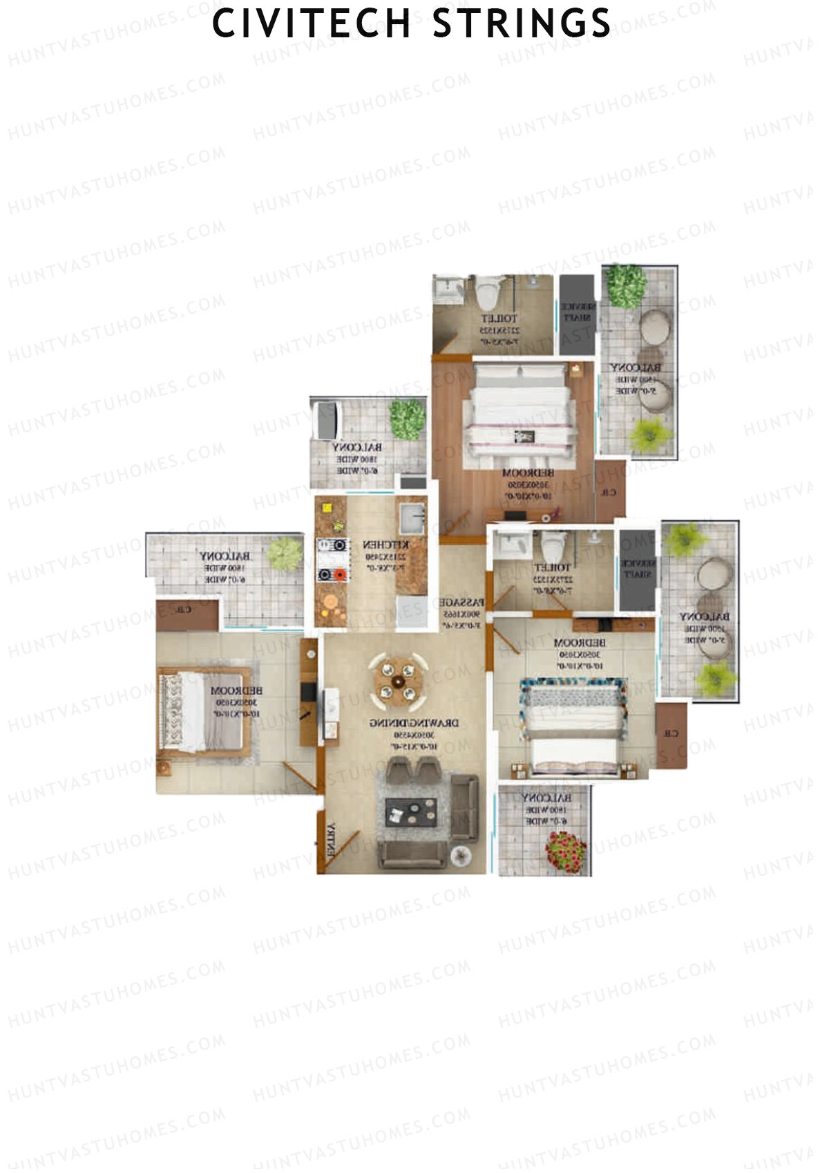 Civitech Strings Tower A Unit 7 Floor Plan