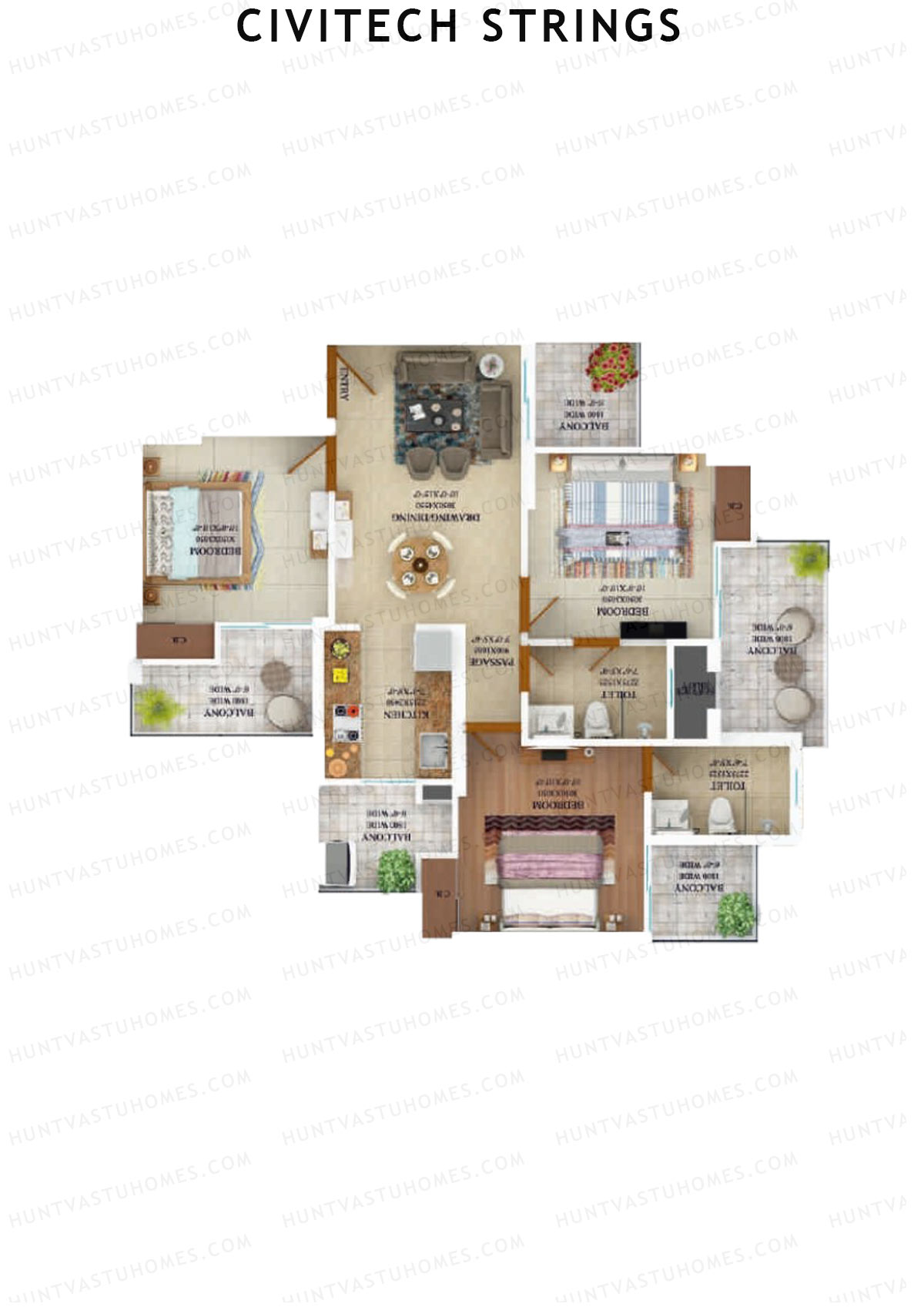 Civitech Strings Tower A Unit 8 Floor Plan