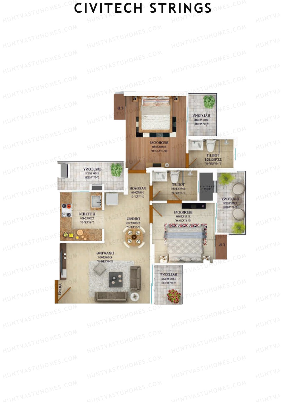 Civitech Strings Tower B Unit 1 Floor Plan