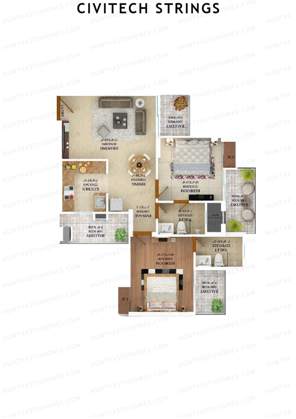 Civitech Strings Tower B Unit 8 Floor Plan